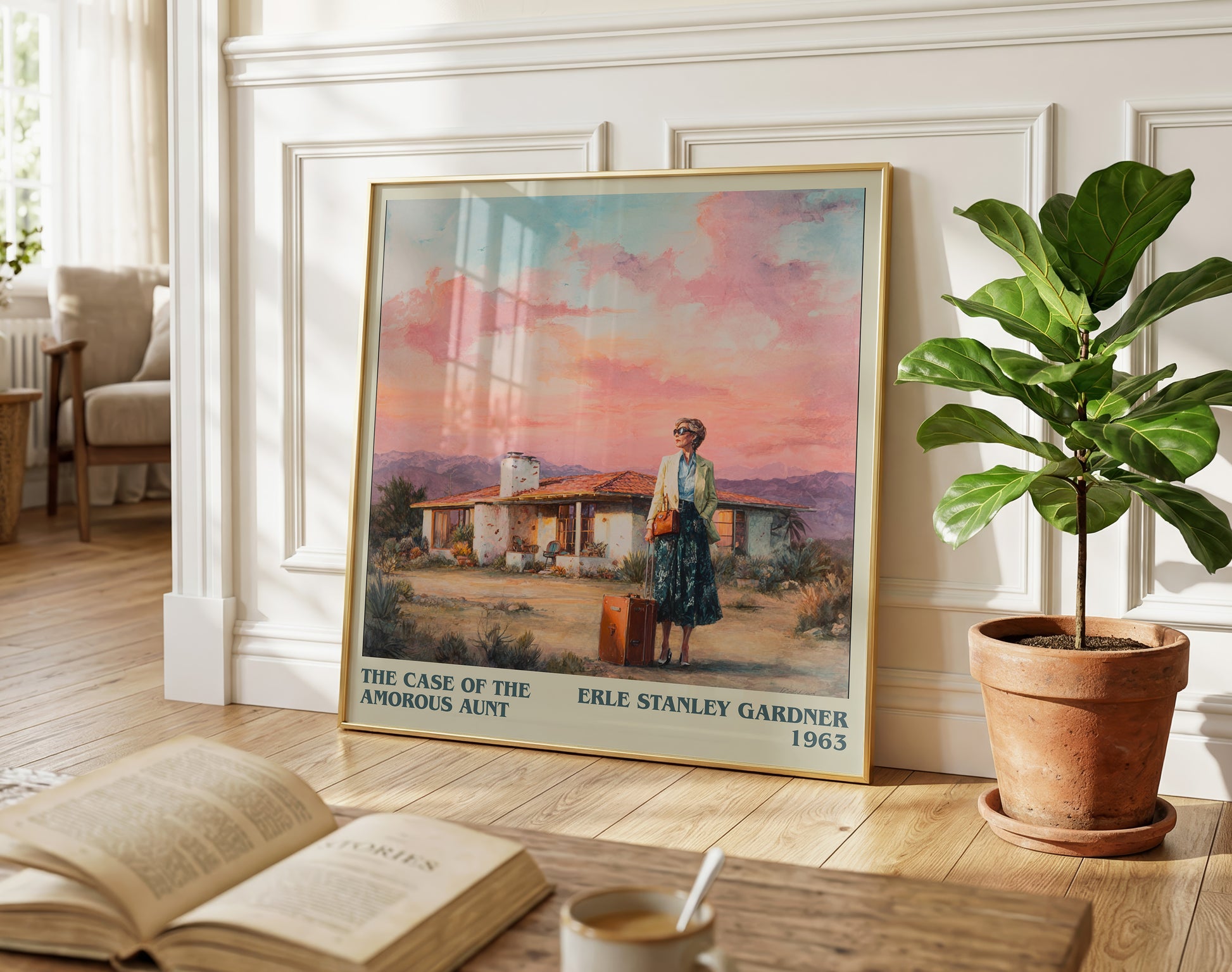 The Case of the Amorous Aunt literary poster paired in gallery wall – literary art prints