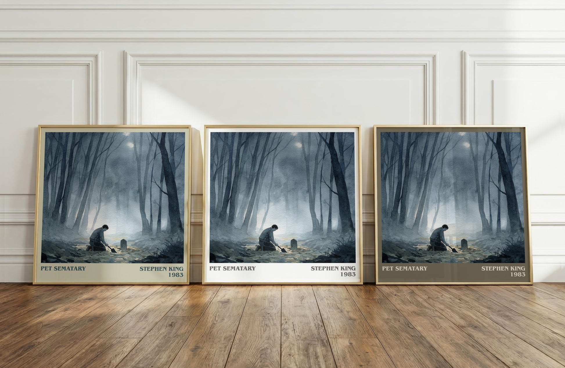 Pet Sematary literary print framed by window – literary home decor