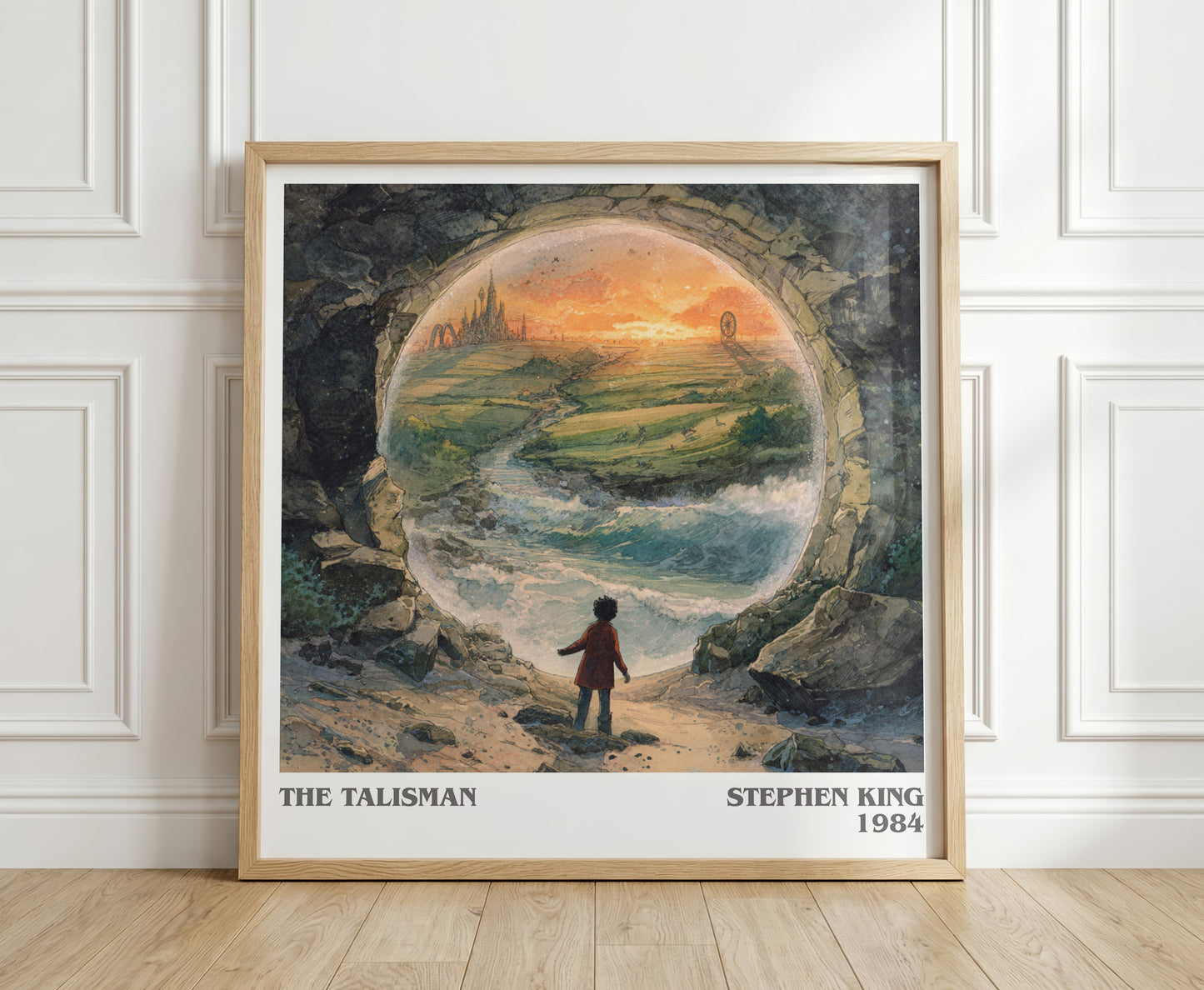The Talisman literary print in frame leaning in hallway – horror wall art