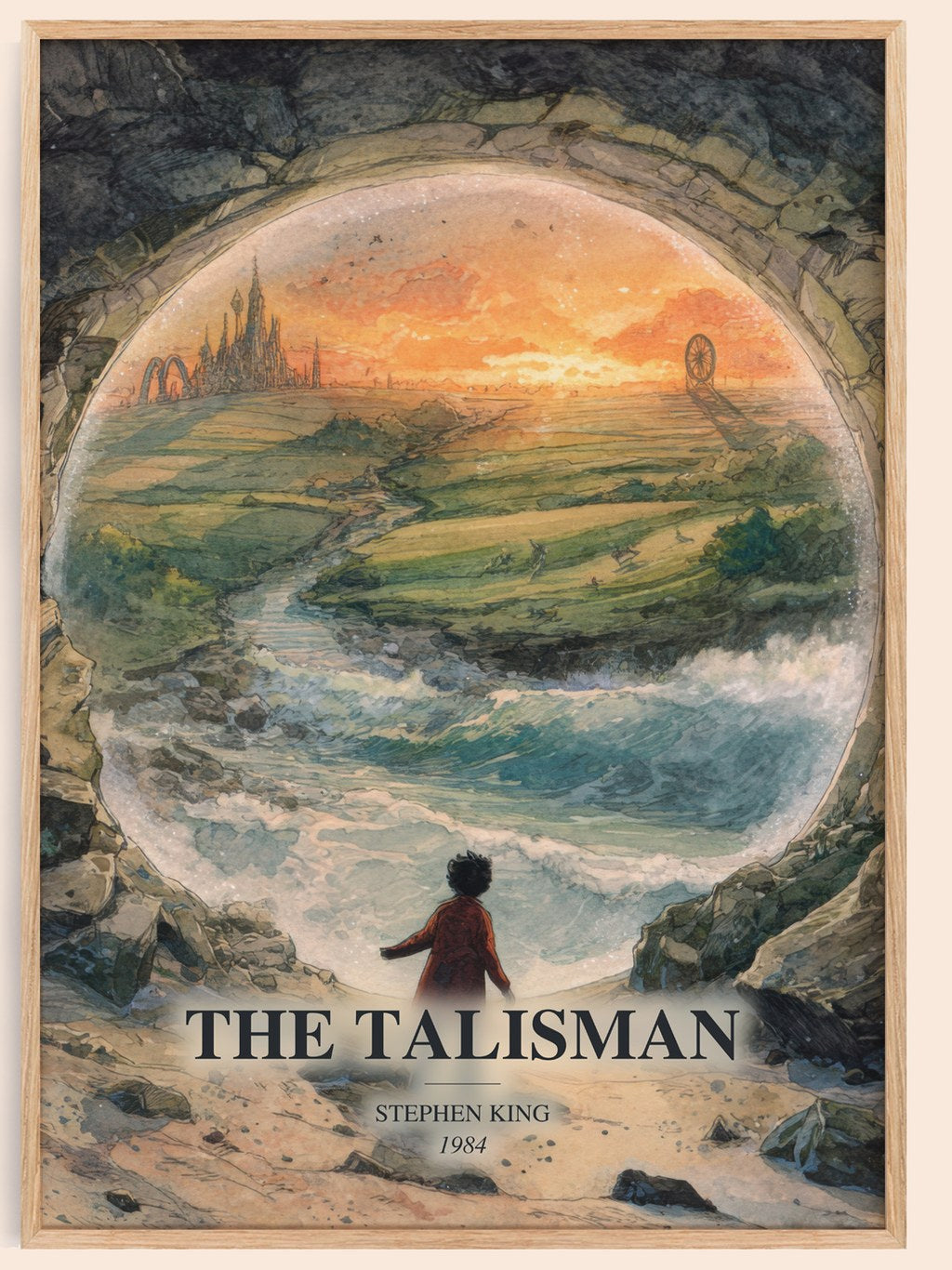 The Talisman watercolour book poster by Stephen King – framed literary art print