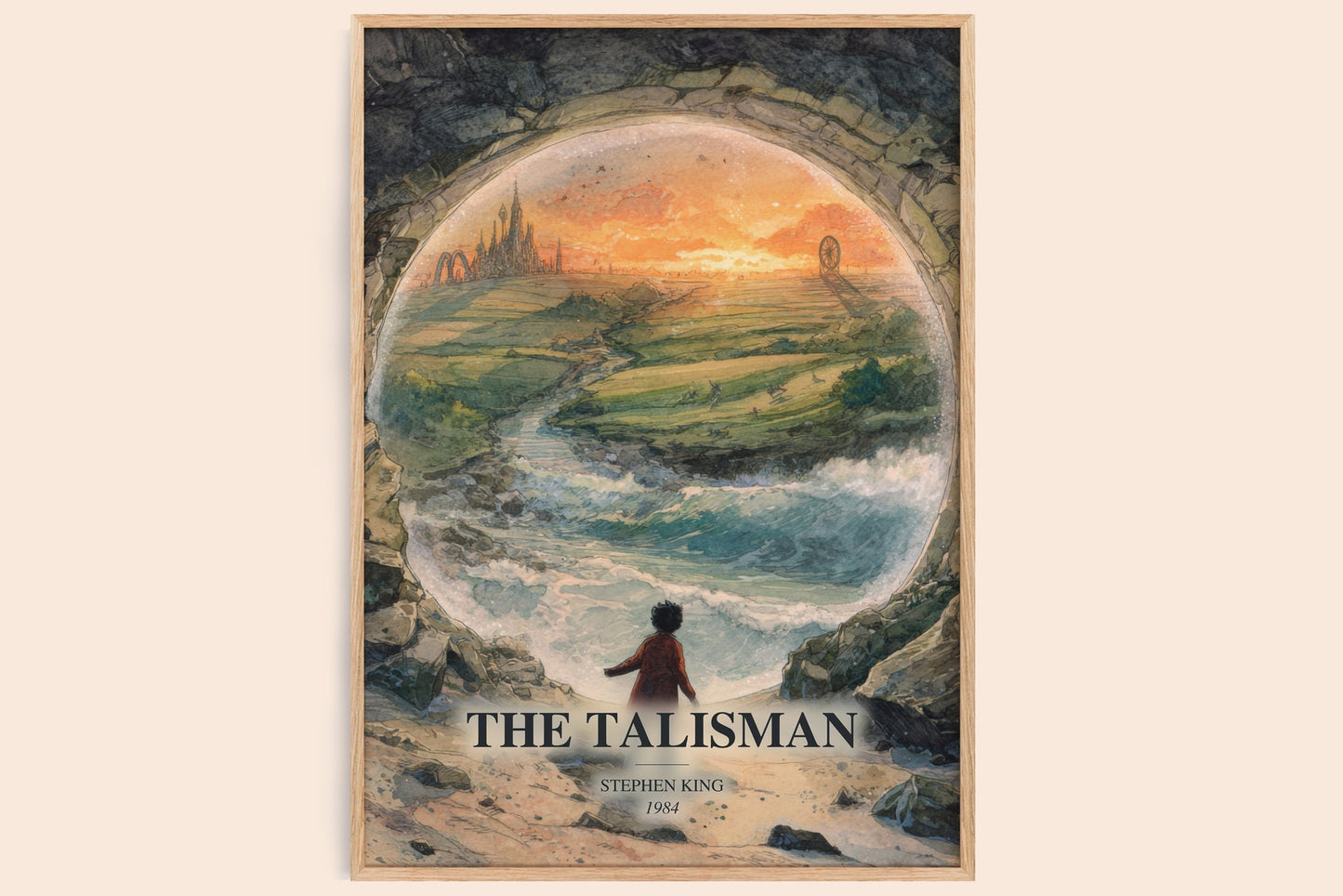The Talisman watercolour book poster by Stephen King – framed literary art print