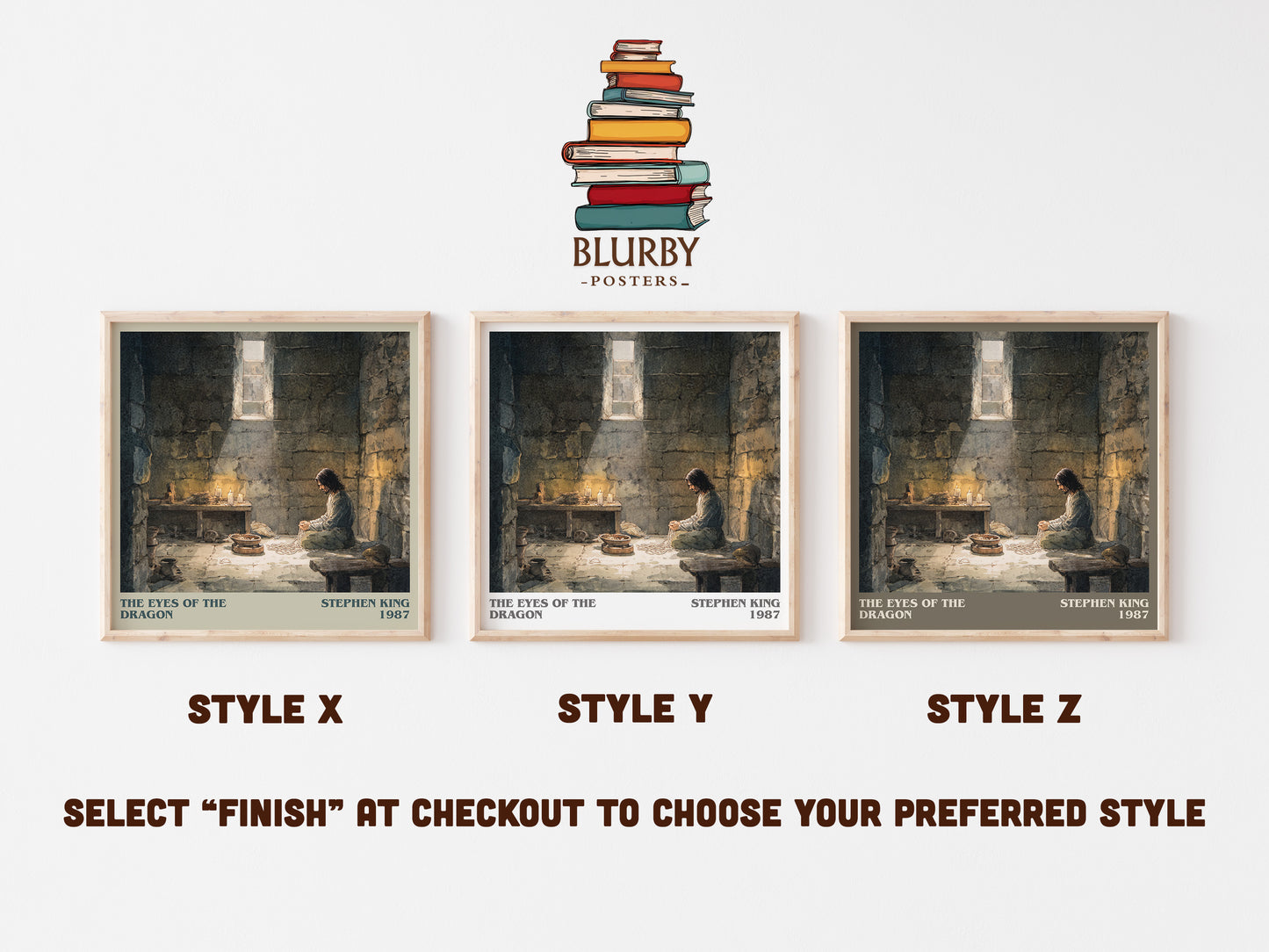 The Eyes Of The Dragon literary art print colour and style options – Stephen King book art
