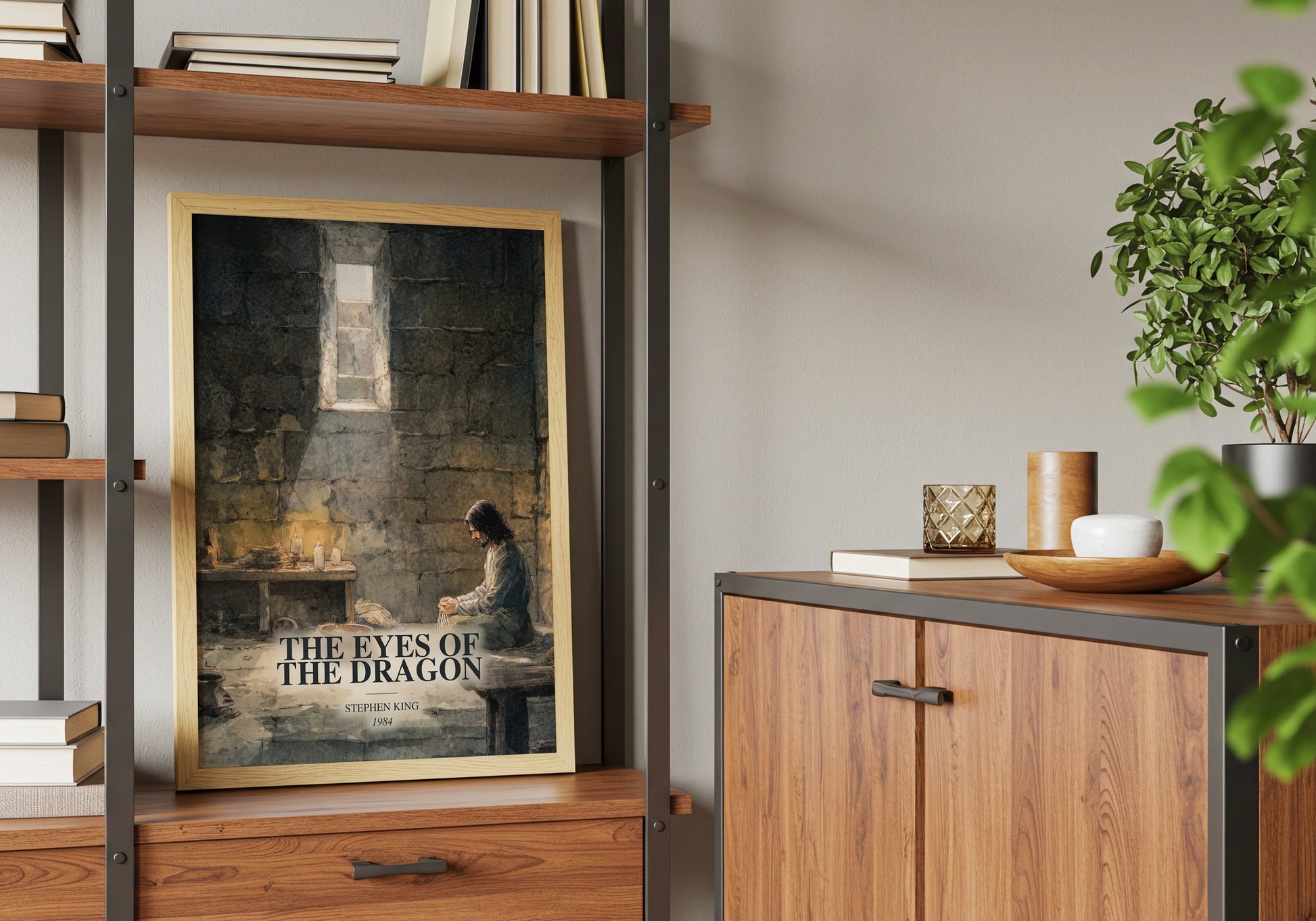 The Eyes Of The Dragon book watercolour illustration paper finish options – matte satin gloss