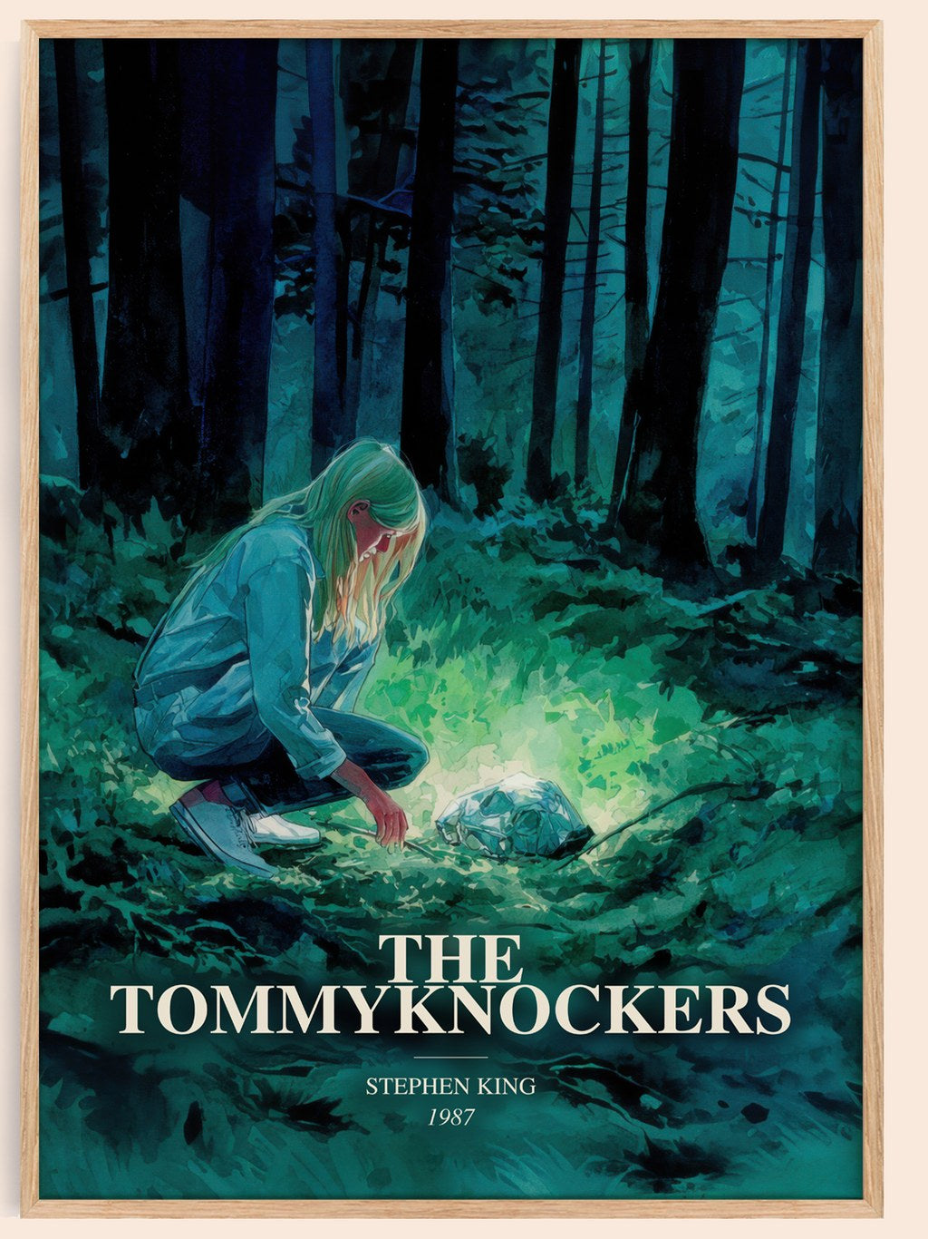 The Tommyknockers watercolour book poster by Stephen King – framed literary art print