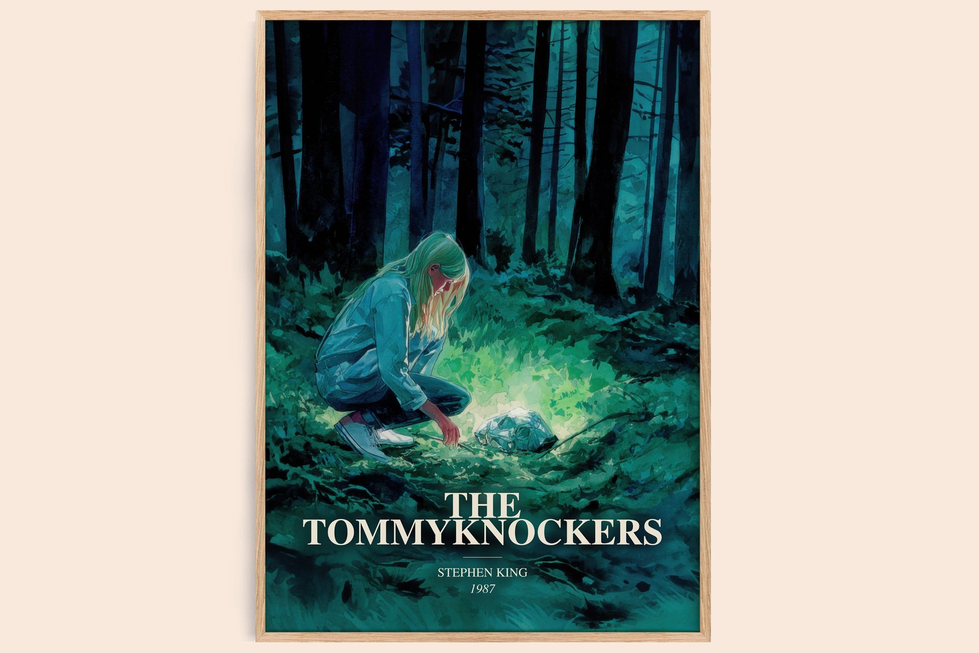 The Tommyknockers watercolour book poster by Stephen King – framed literary art print