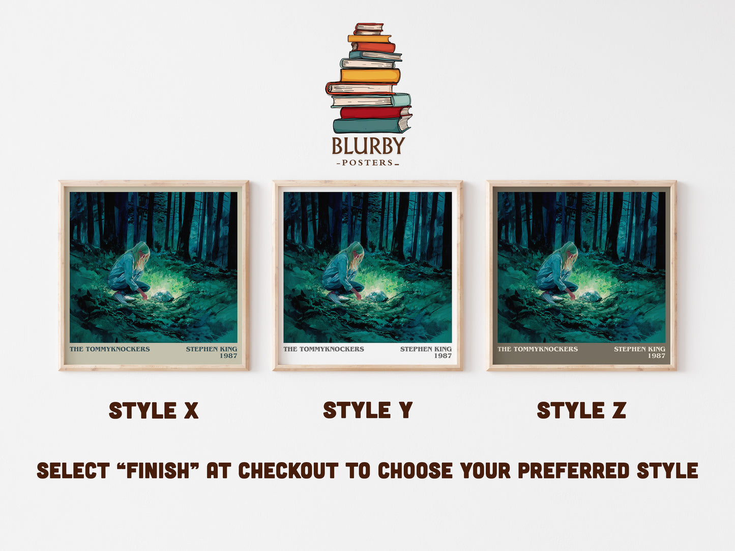 The Tommyknockers literary art print colour and style options – Stephen King book art