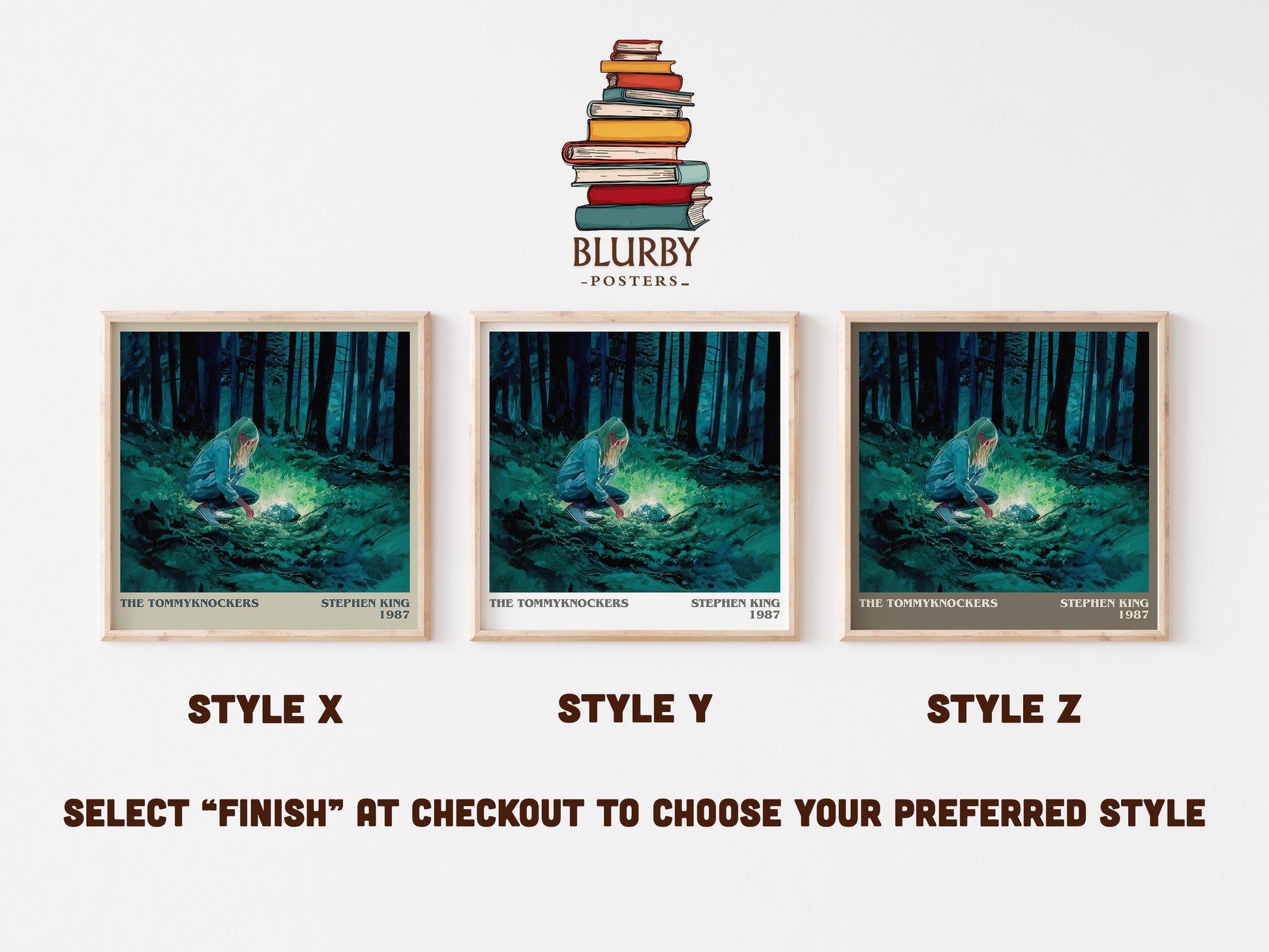 The Tommyknockers literary art print colour and style options – Stephen King book art