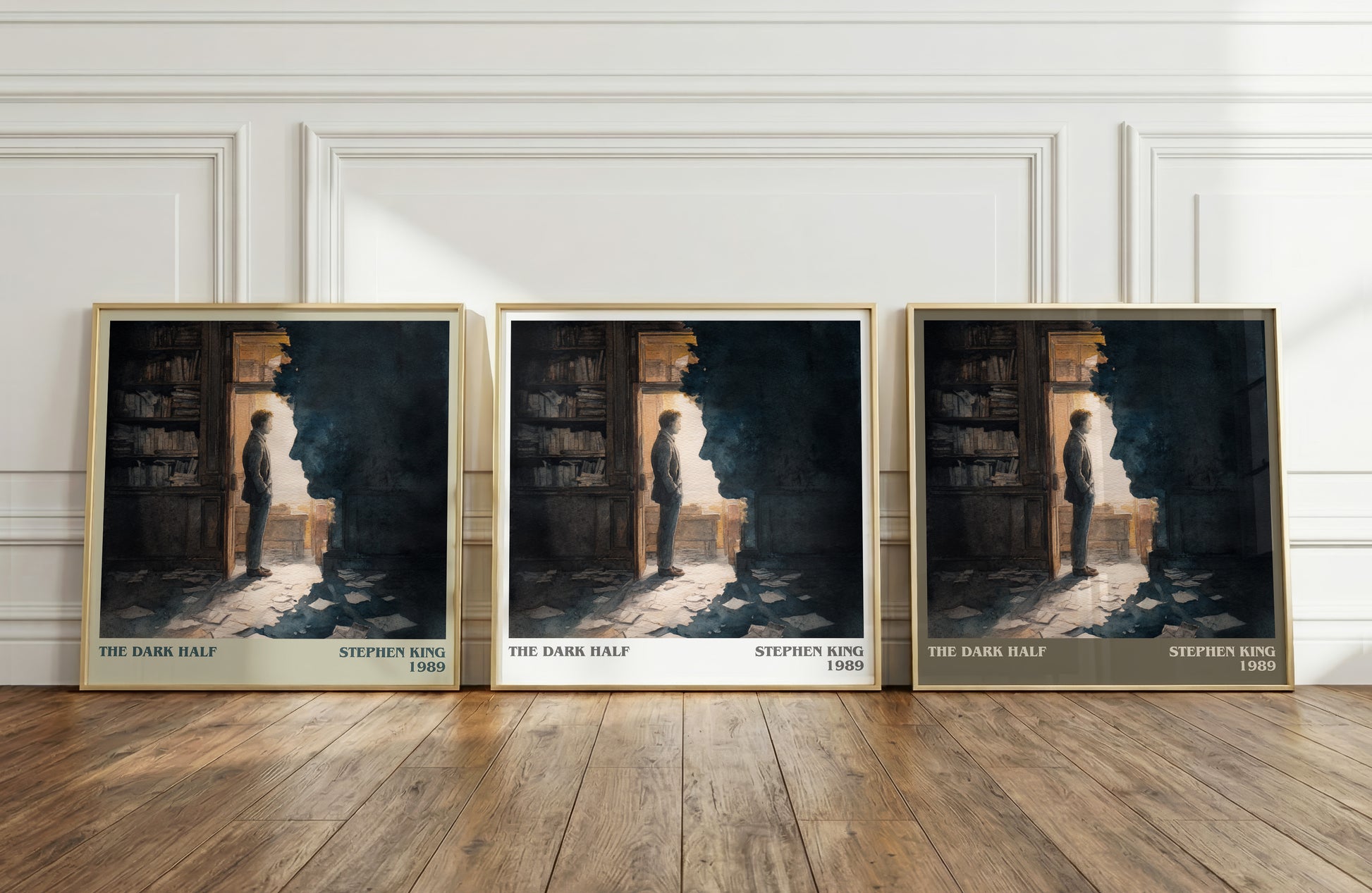 The Dark Half literary print framed by window – literary home decor