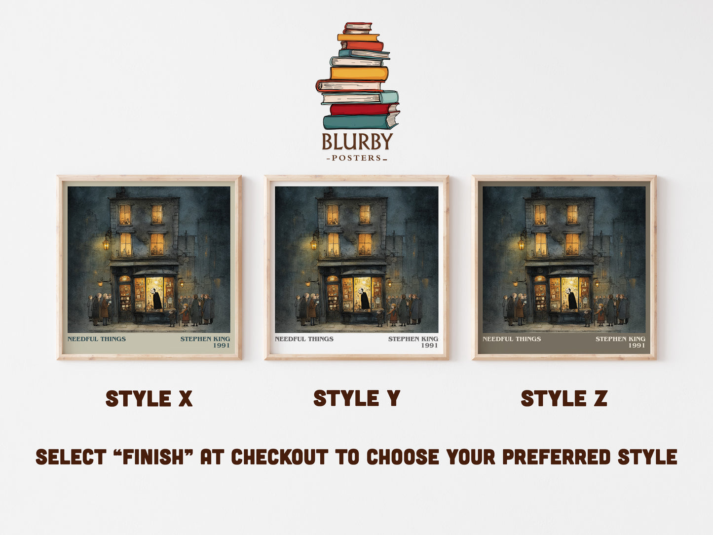 Needful Things literary art print colour and style options – Stephen King book art