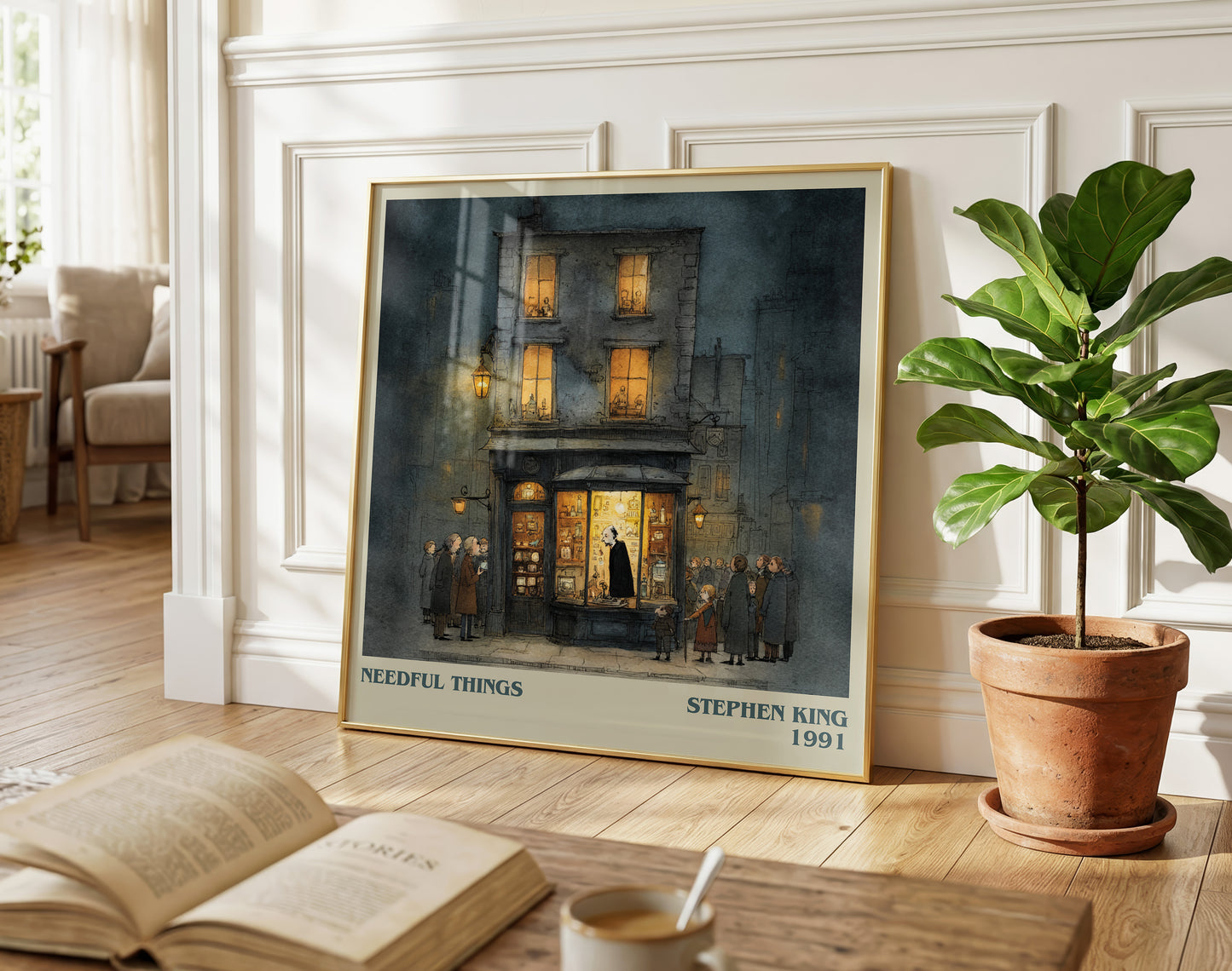 Needful Things literary poster paired in gallery wall – literary art prints