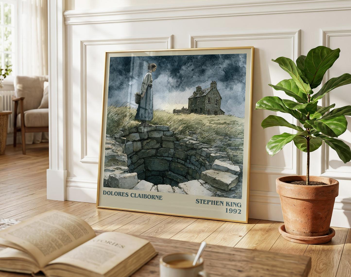 Dolores Claiborne literary poster paired in gallery wall – literary art prints
