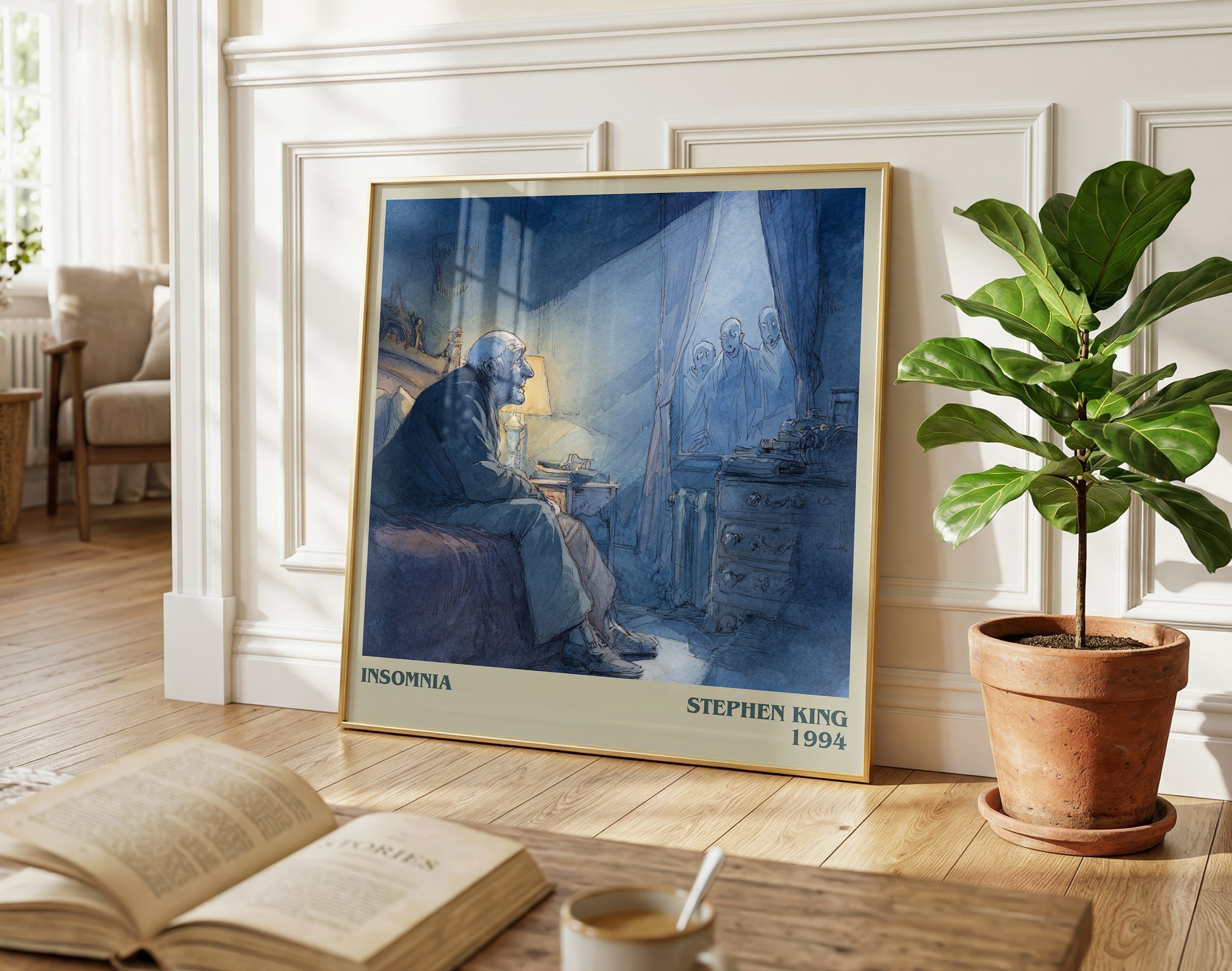 Insomnia literary poster paired in gallery wall – literary art prints