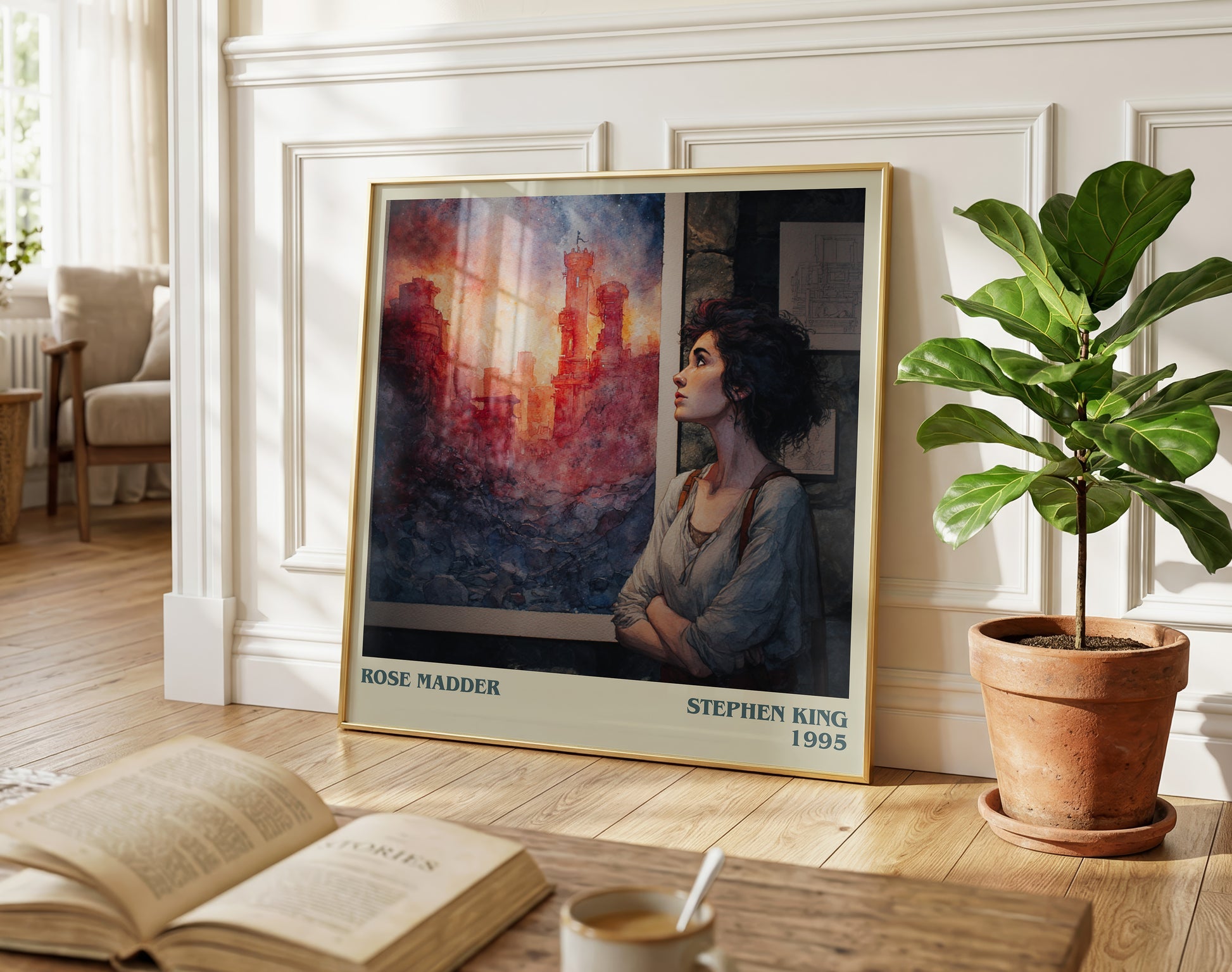 Rose Madder literary poster paired in gallery wall – literary art prints