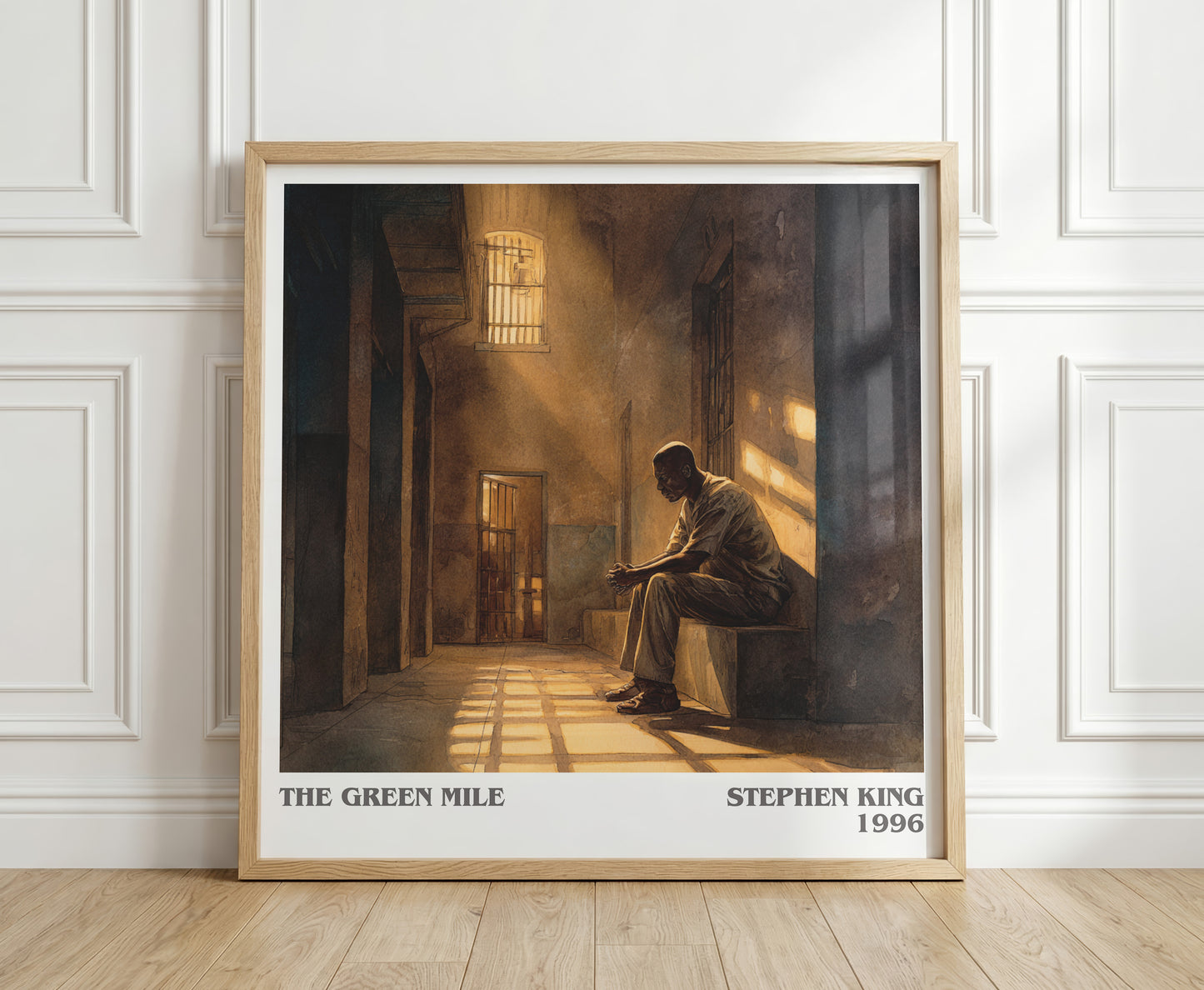 The Green Mile literary print in frame leaning in hallway – horror wall art