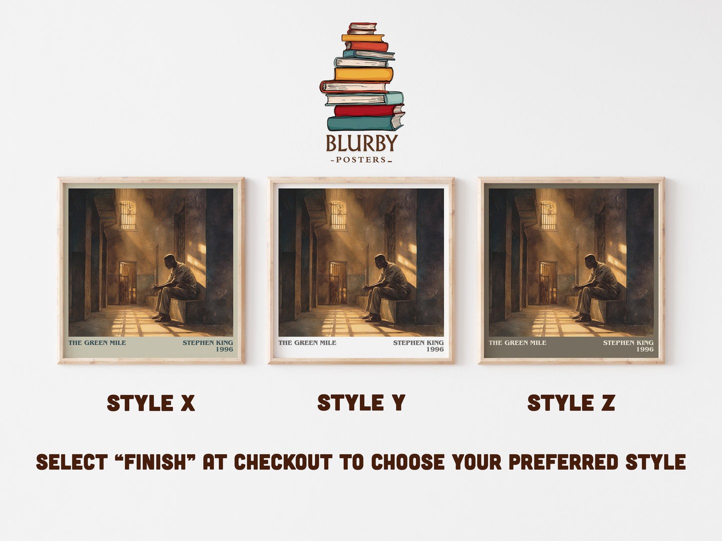The Green Mile literary art print colour and style options – Stephen King book art