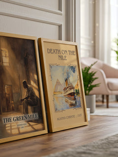 The Green Mile watercolour print framed by window – literary home decor