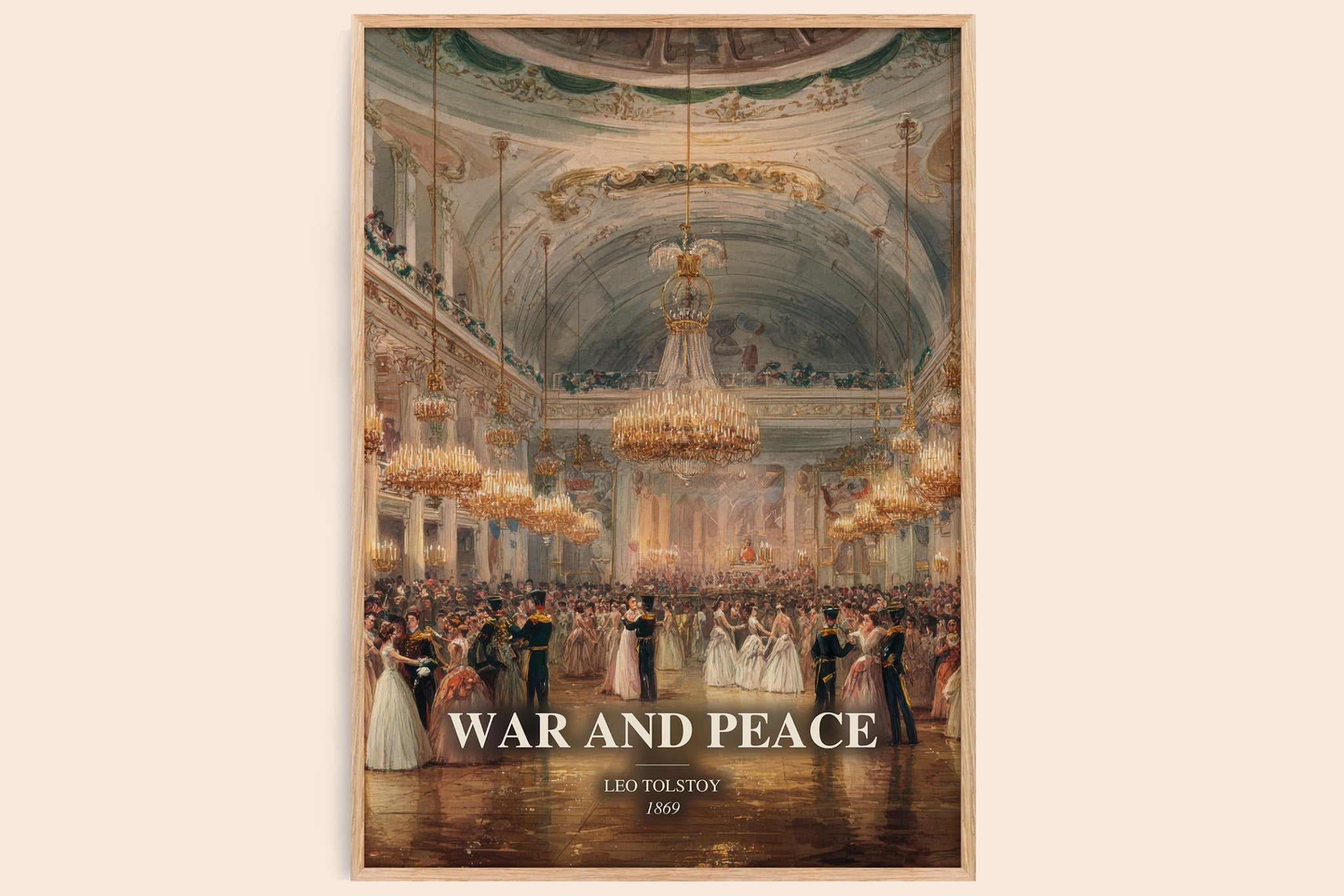 War And Peace Book Watercolour Illustration by Leo Tolstoi