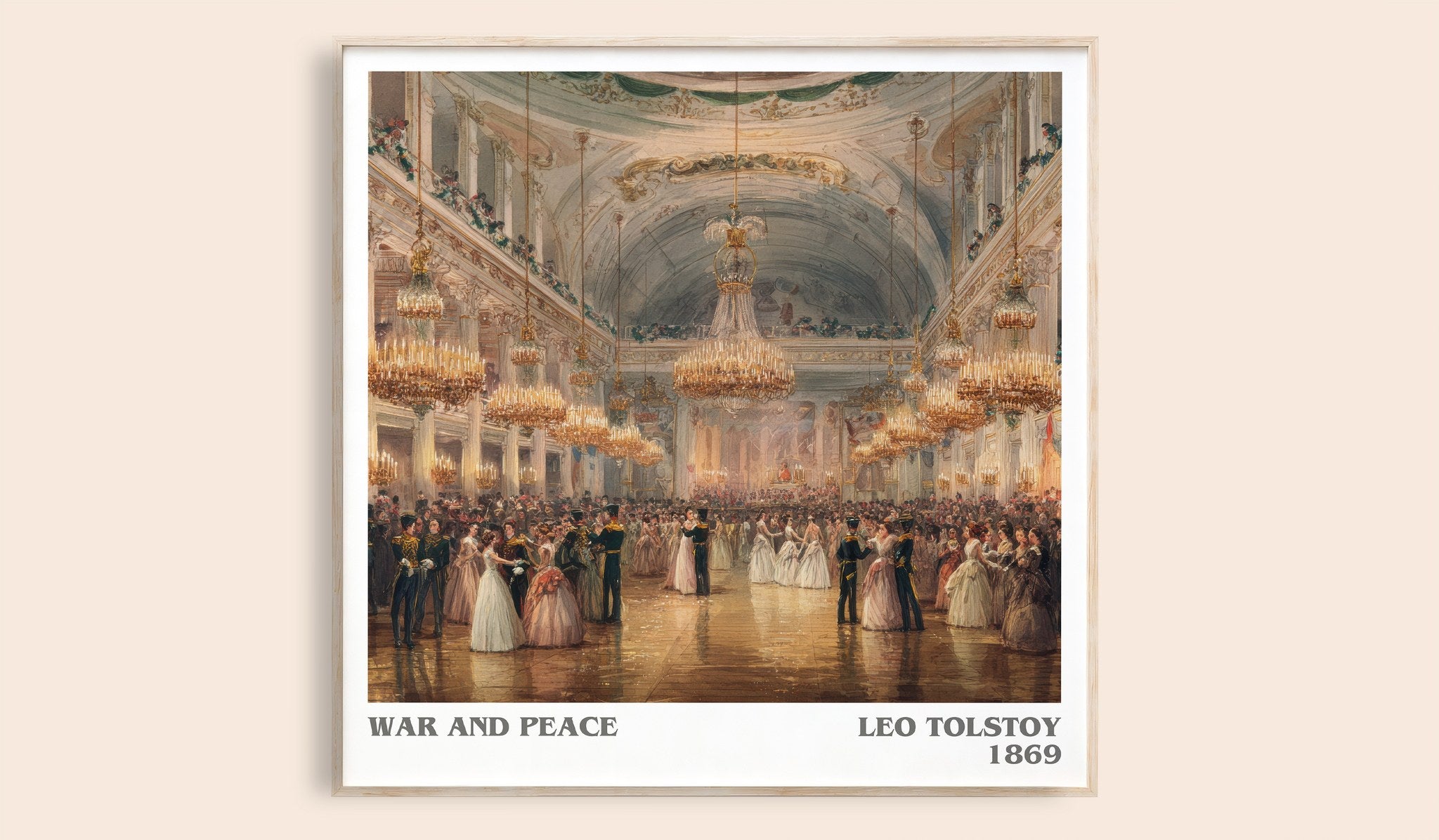 War and Peace Literary Art Print by Leo Tolstoi