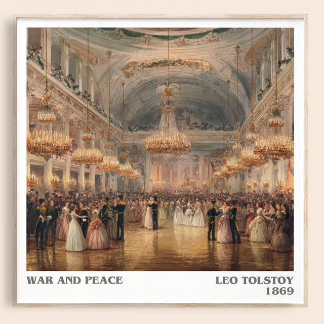 War and Peace Literary Art Print by Leo Tolstoi
