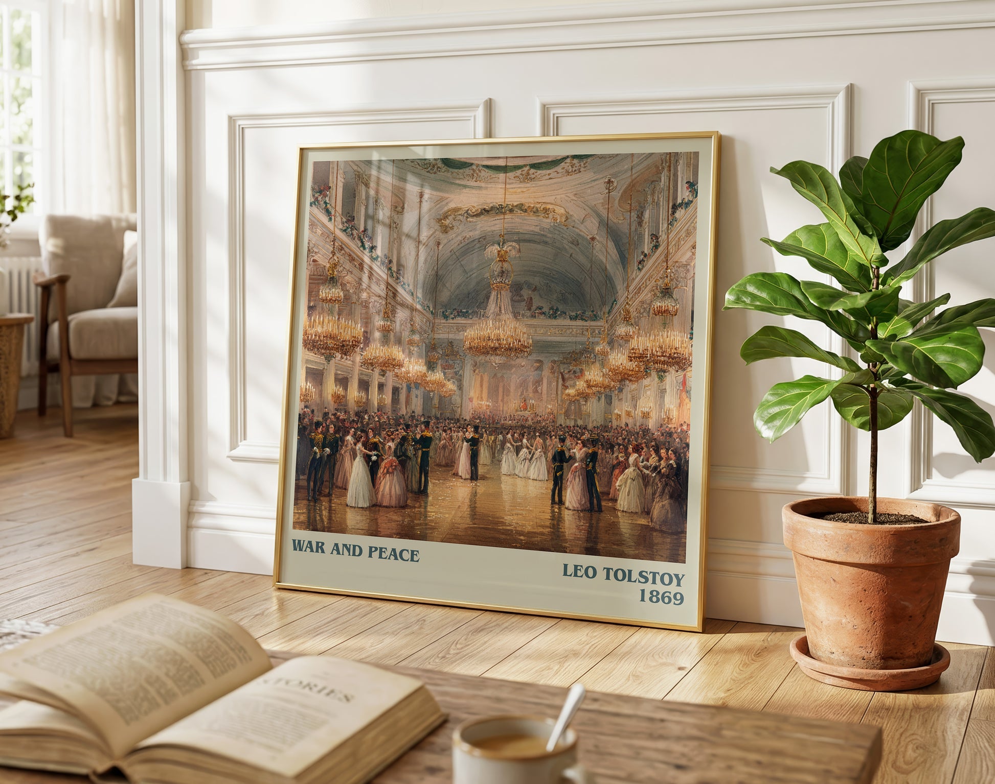 War and Peace literary poster paired in gallery wall – literary art prints