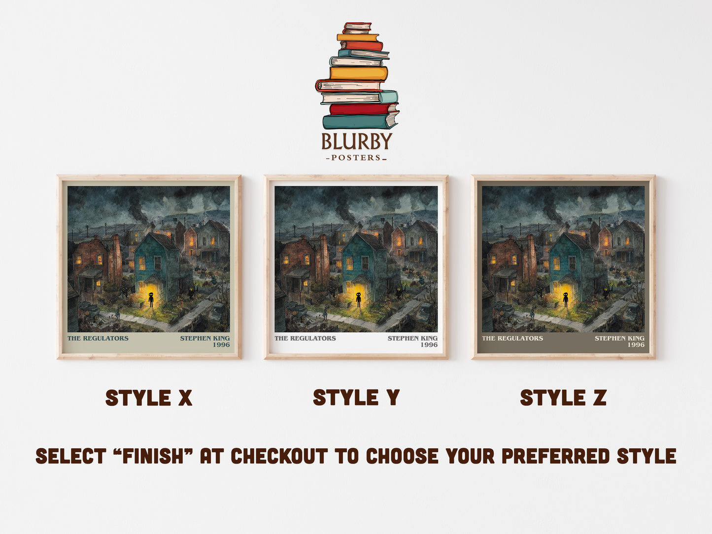 The Regulators literary art print colour and style options – Stephen King book art
