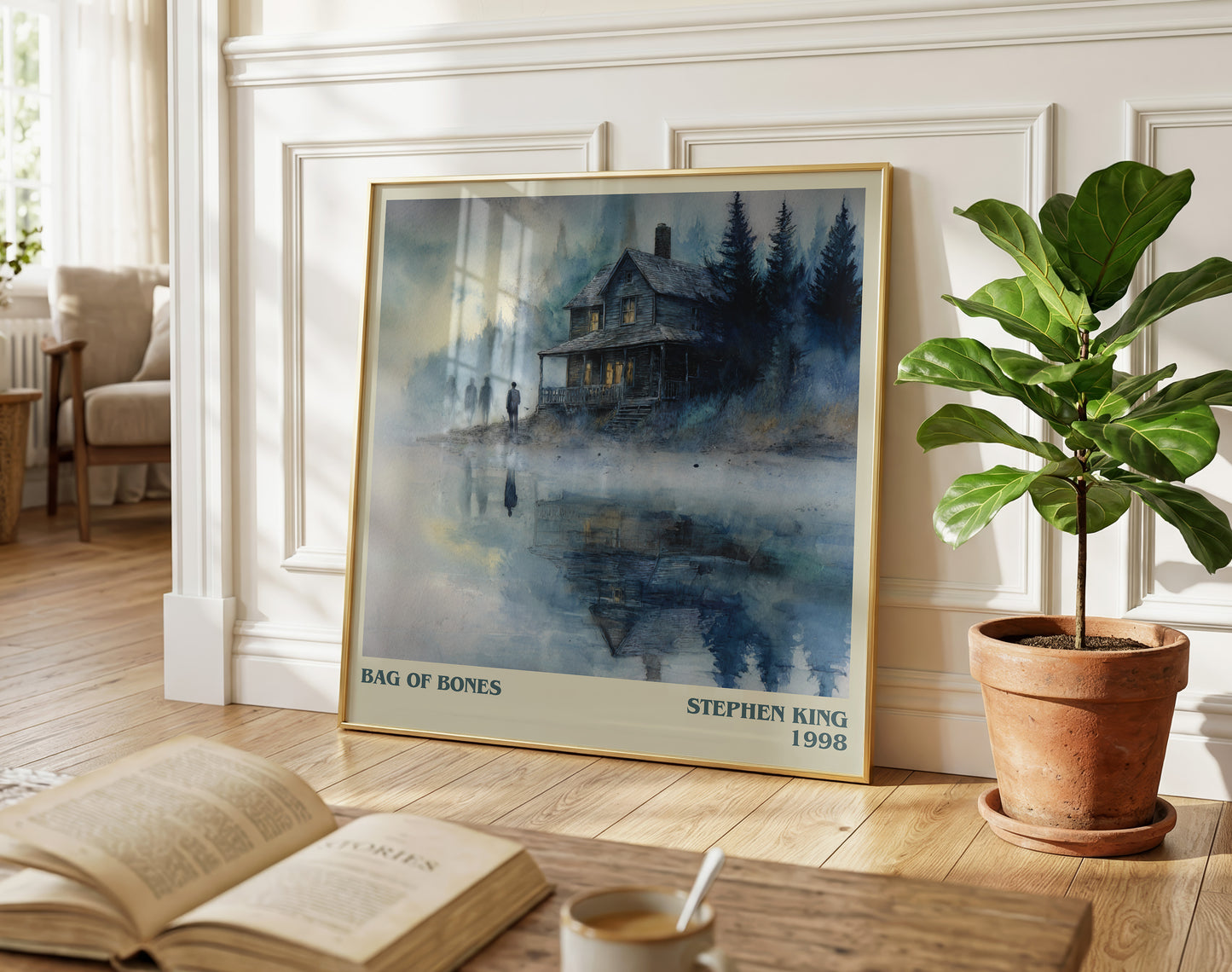 Bag of Bones literary poster paired in gallery wall – literary art prints