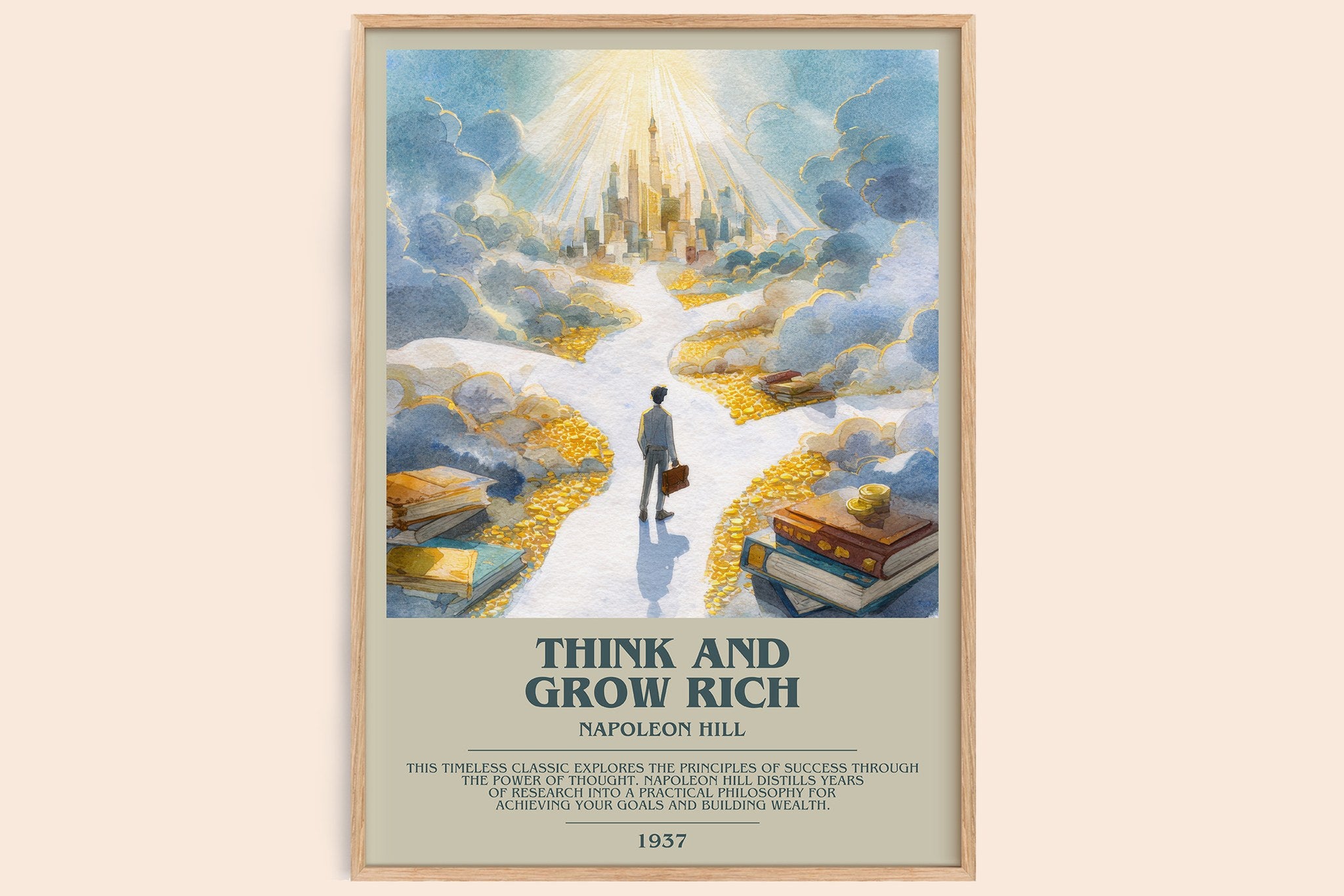 Think and Grow Rich Bookish Wall Art by Napoleon Hill
