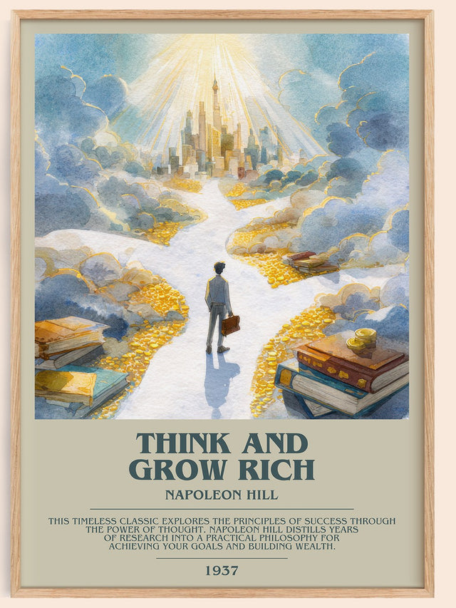 Think and Grow Rich Bookish Wall Art by Napoleon Hill