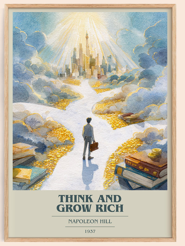 Think and Grow Rich Book Cover Poster by Napoleon Hill