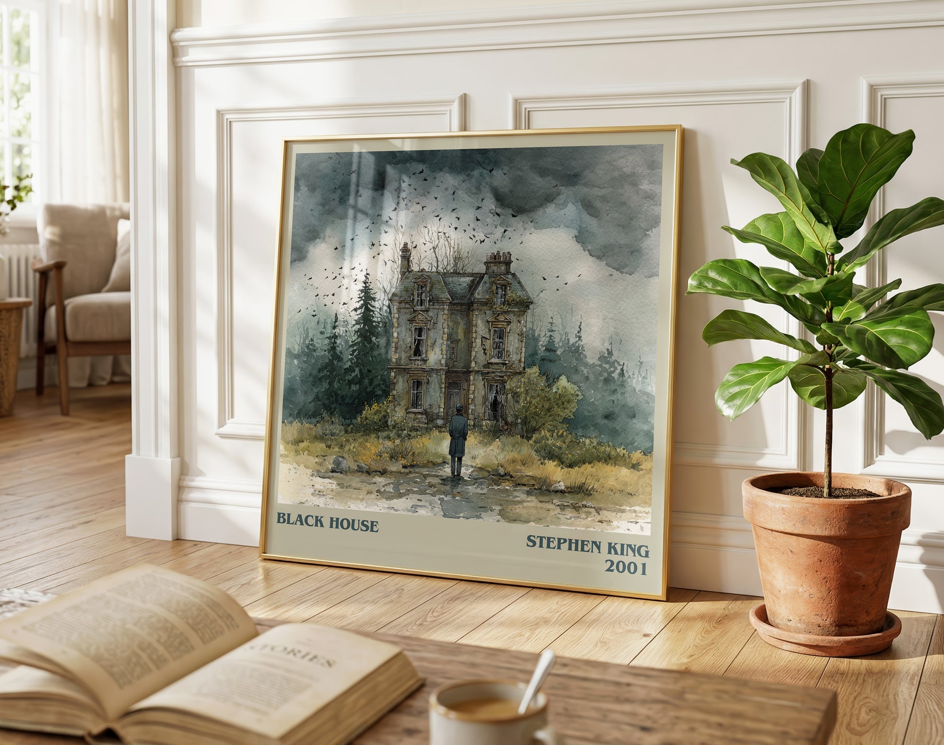 Black House literary poster paired in gallery wall – literary art prints