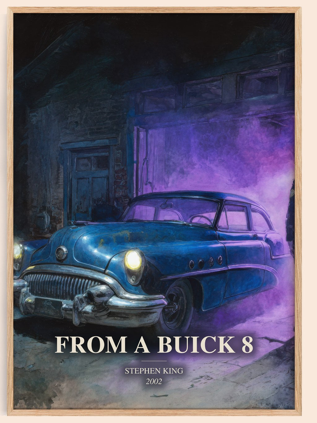 From A Buick 8 watercolour book poster by Stephen King – framed literary art print