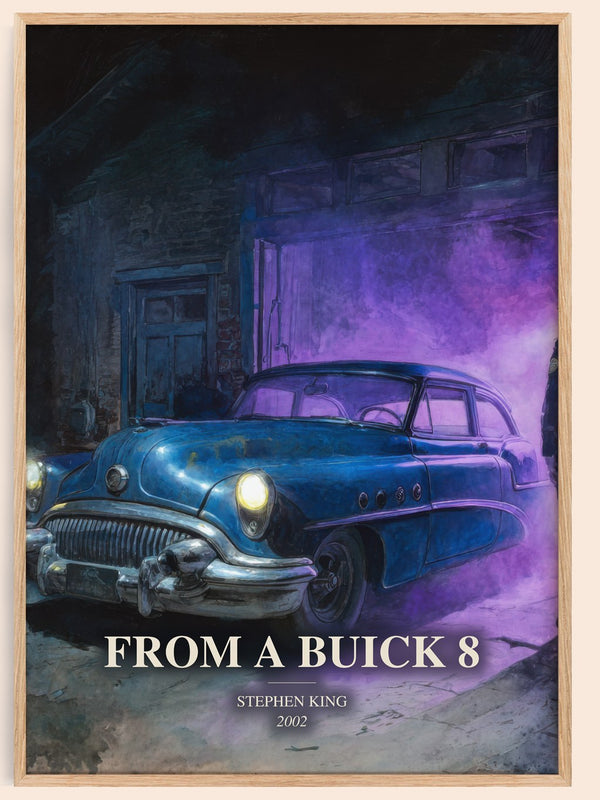 From A Buick 8 watercolour book poster by Stephen King – framed literary art print