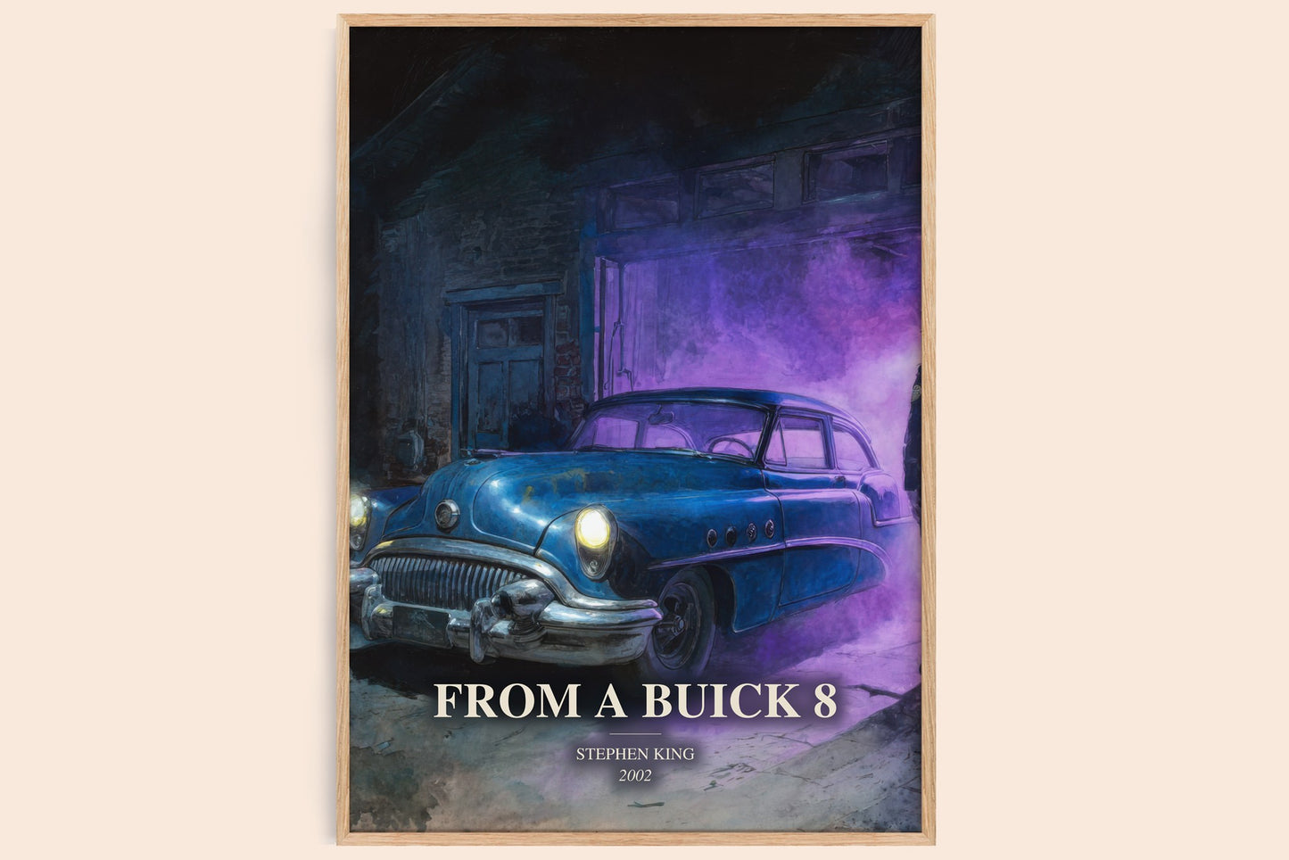 From A Buick 8 watercolour book poster by Stephen King – framed literary art print