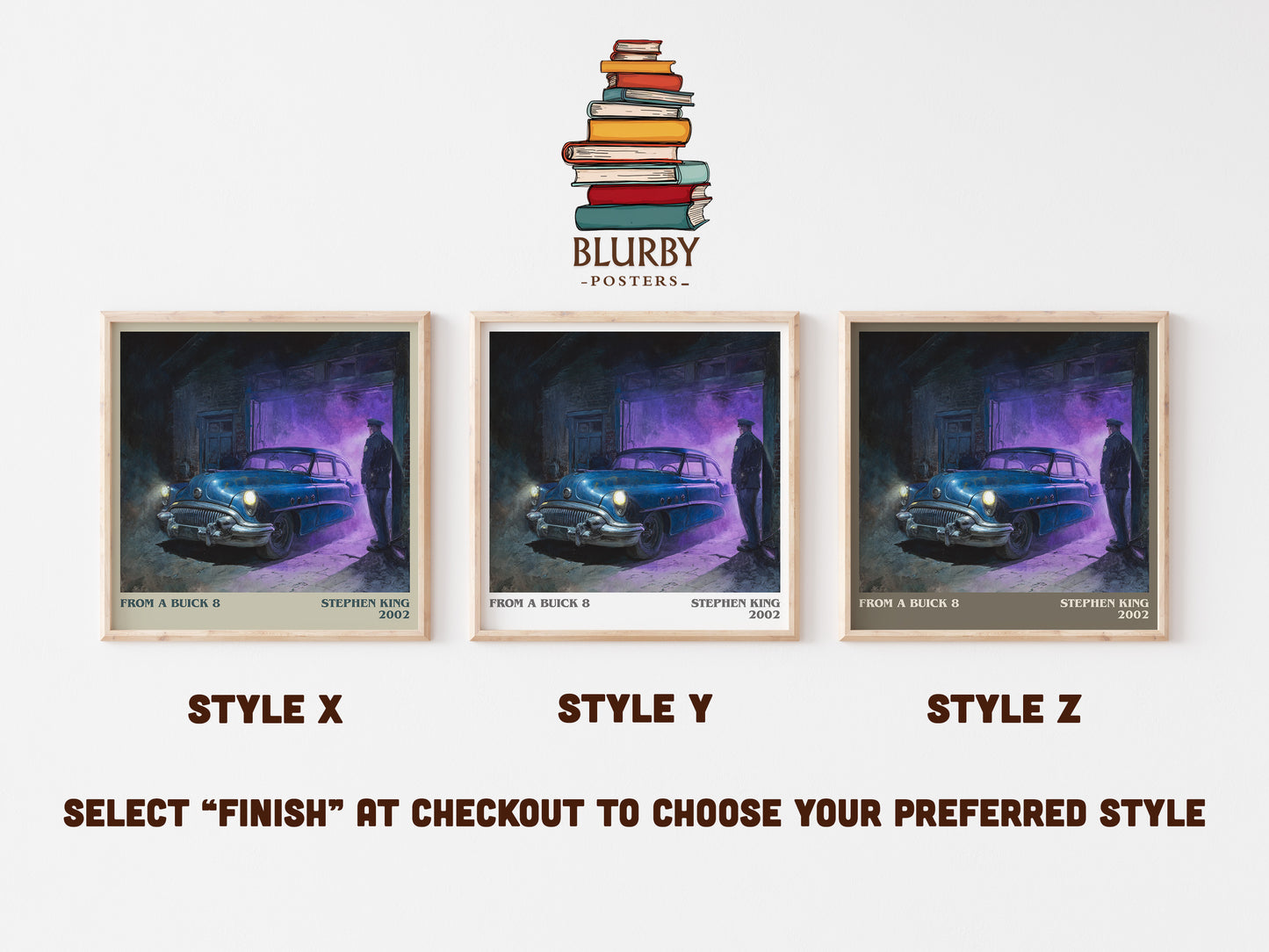 From a Buick 8 literary art print colour and style options – Stephen King book art