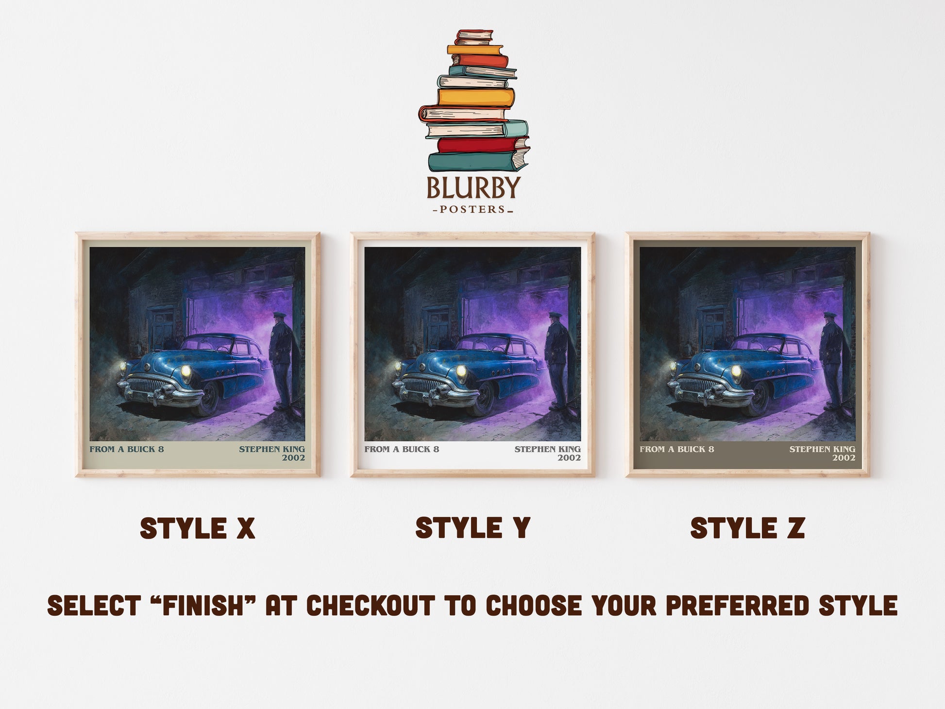 From a Buick 8 literary art print colour and style options – Stephen King book art