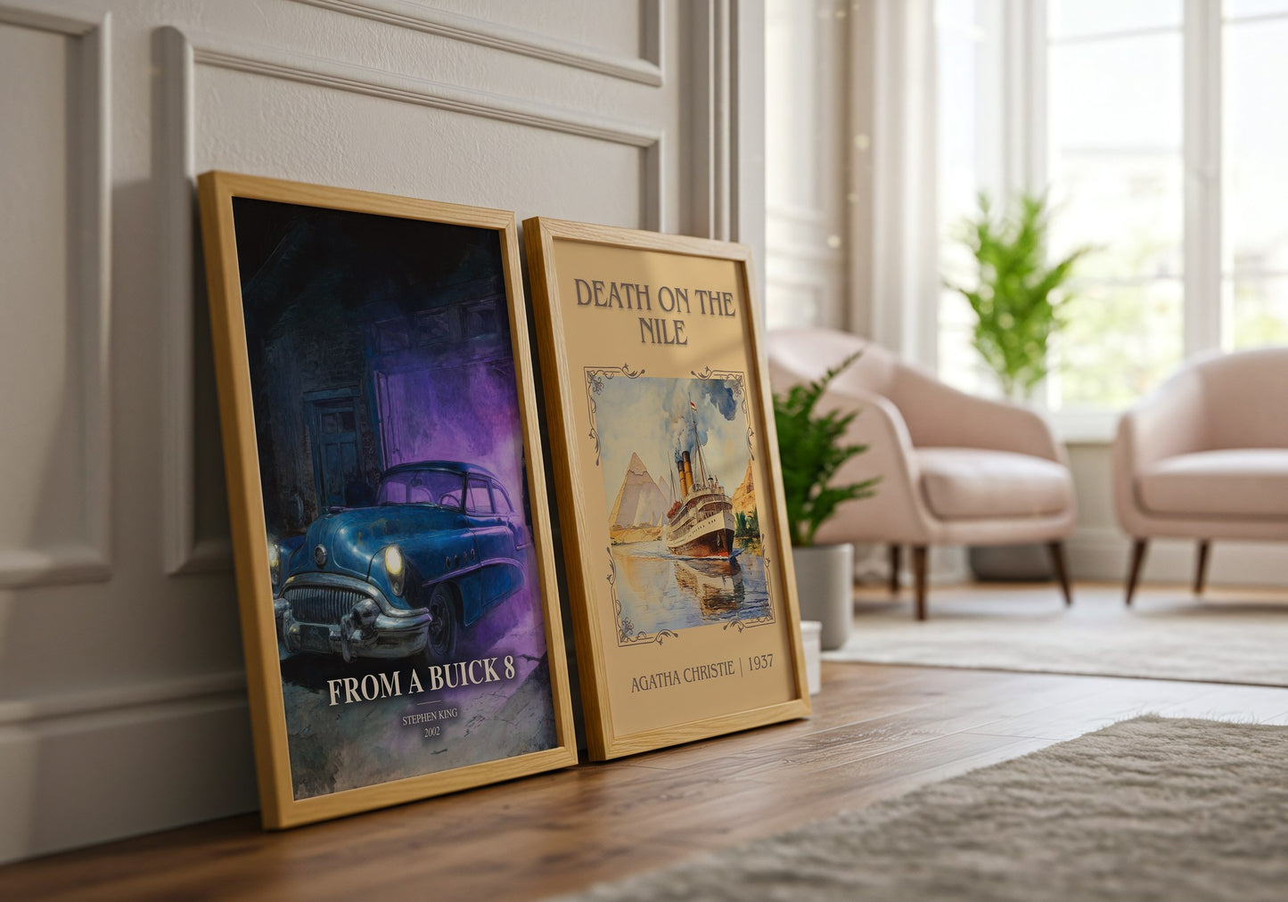 From A Buick 8 watercolour print framed by window – literary home decor