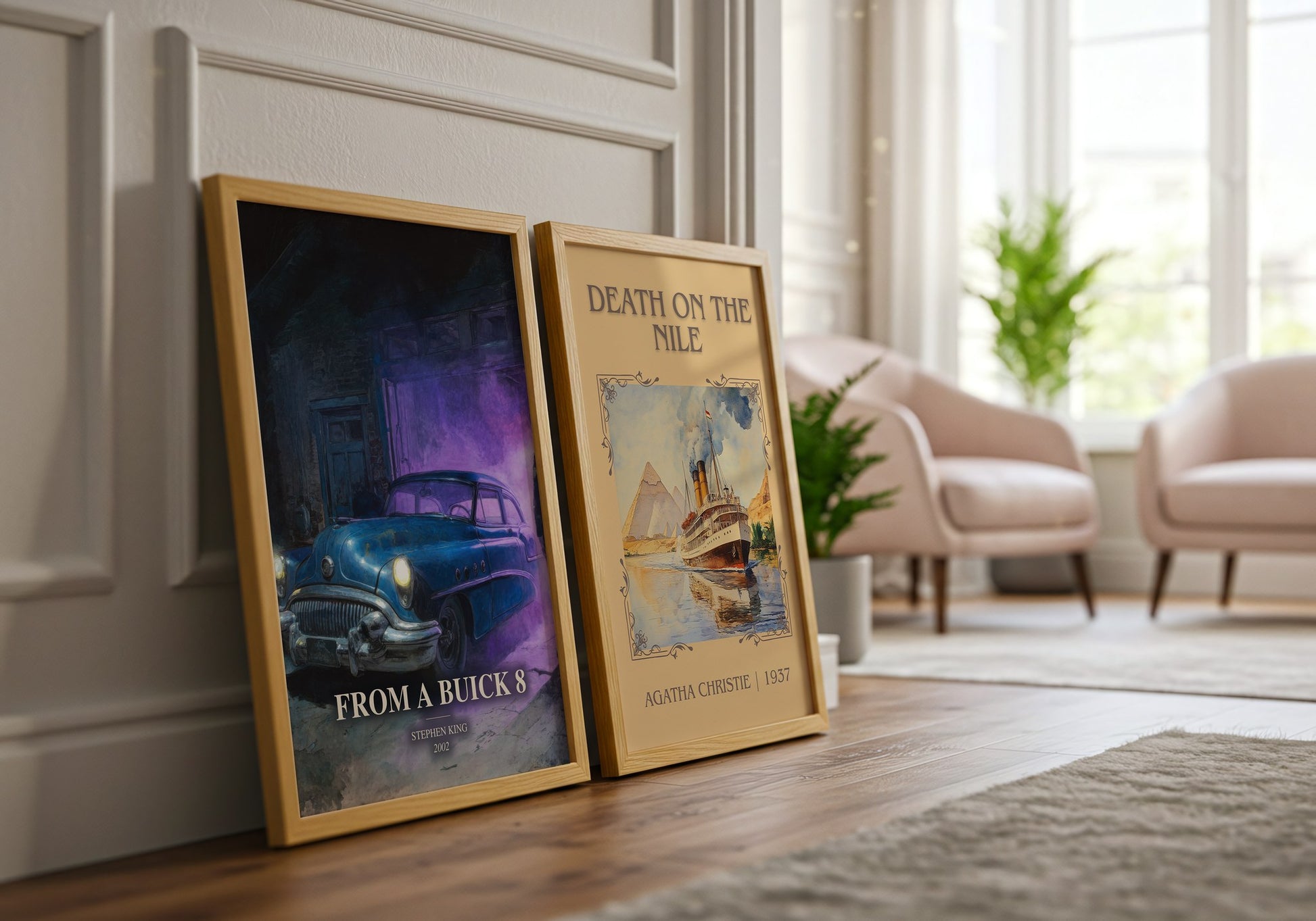 From A Buick 8 watercolour print framed by window – literary home decor