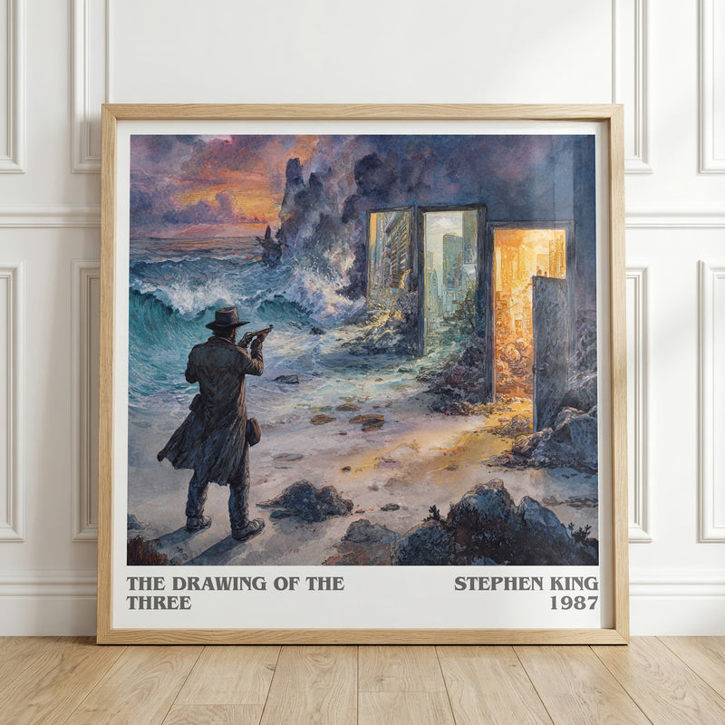 The Drawing of the Three literary print in frame leaning in hallway – fantasy wall art