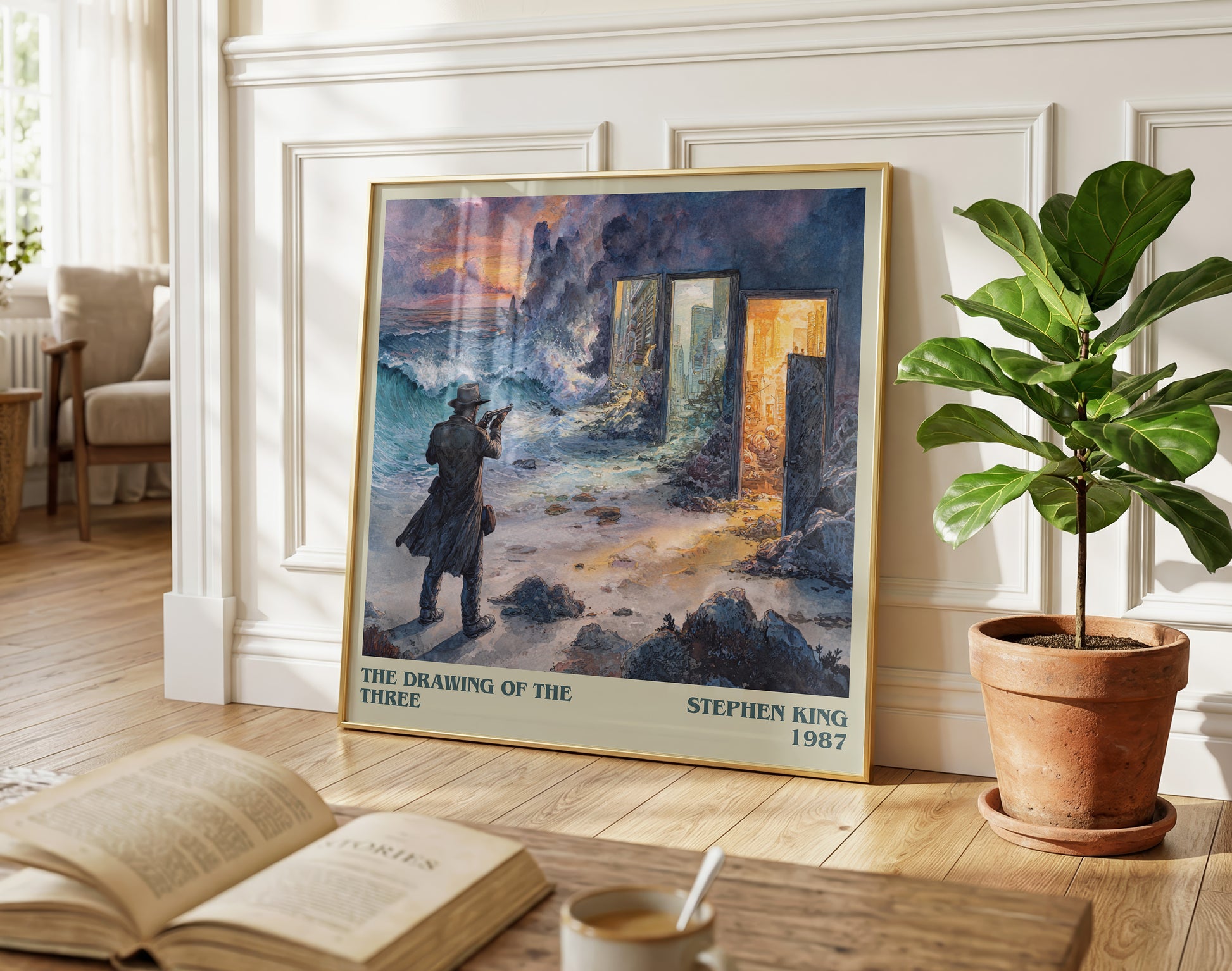 The Drawing of the Three literary poster paired in gallery wall – literary art prints