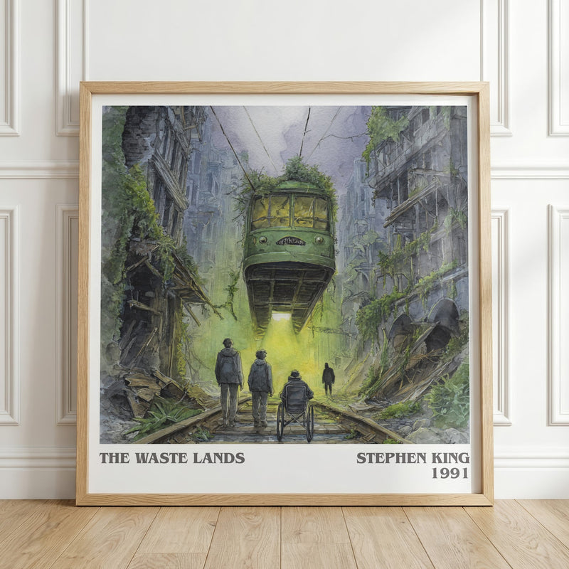 The waste lands literary print in frame leaning in hallway – fantasy wall art