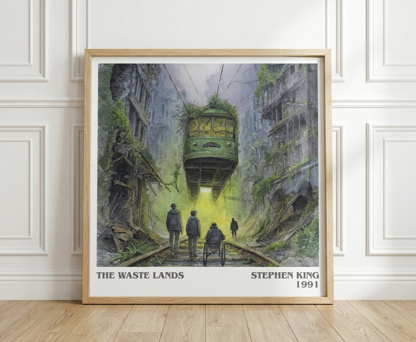 The waste lands literary print in frame leaning in hallway – fantasy wall art