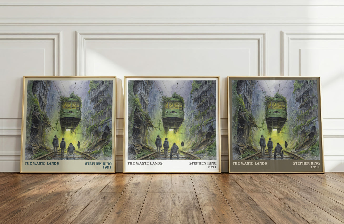 The waste lands literary print framed by window – literary home decor
