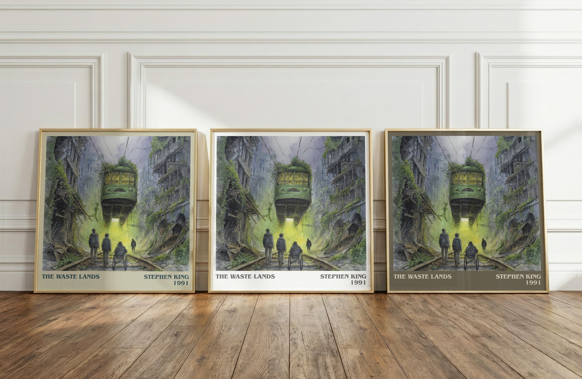 The waste lands literary print framed by window – literary home decor