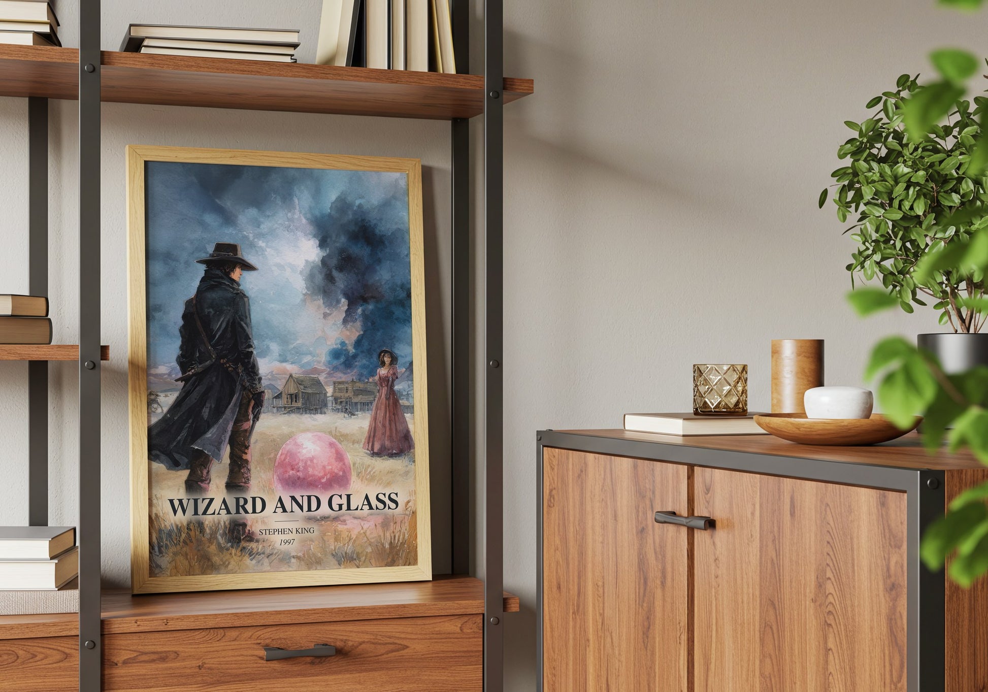 Wizard And Glass book watercolour illustration paper finish options – matte satin gloss
