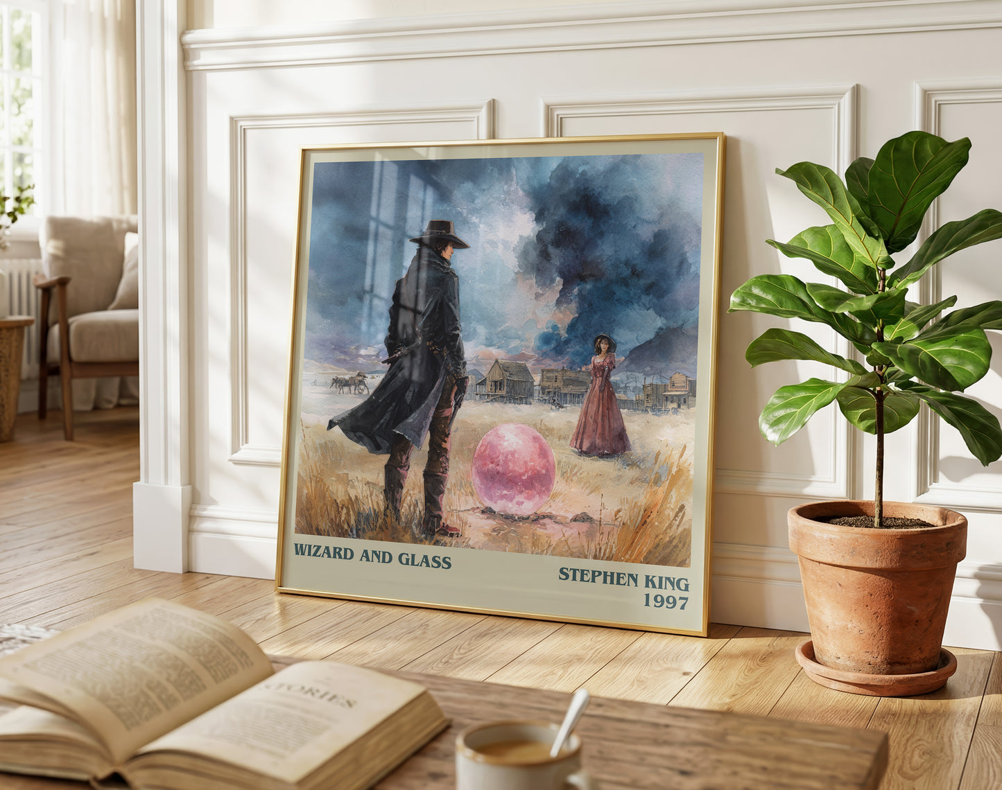 Wizard and Glass literary poster paired in gallery wall – literary art prints