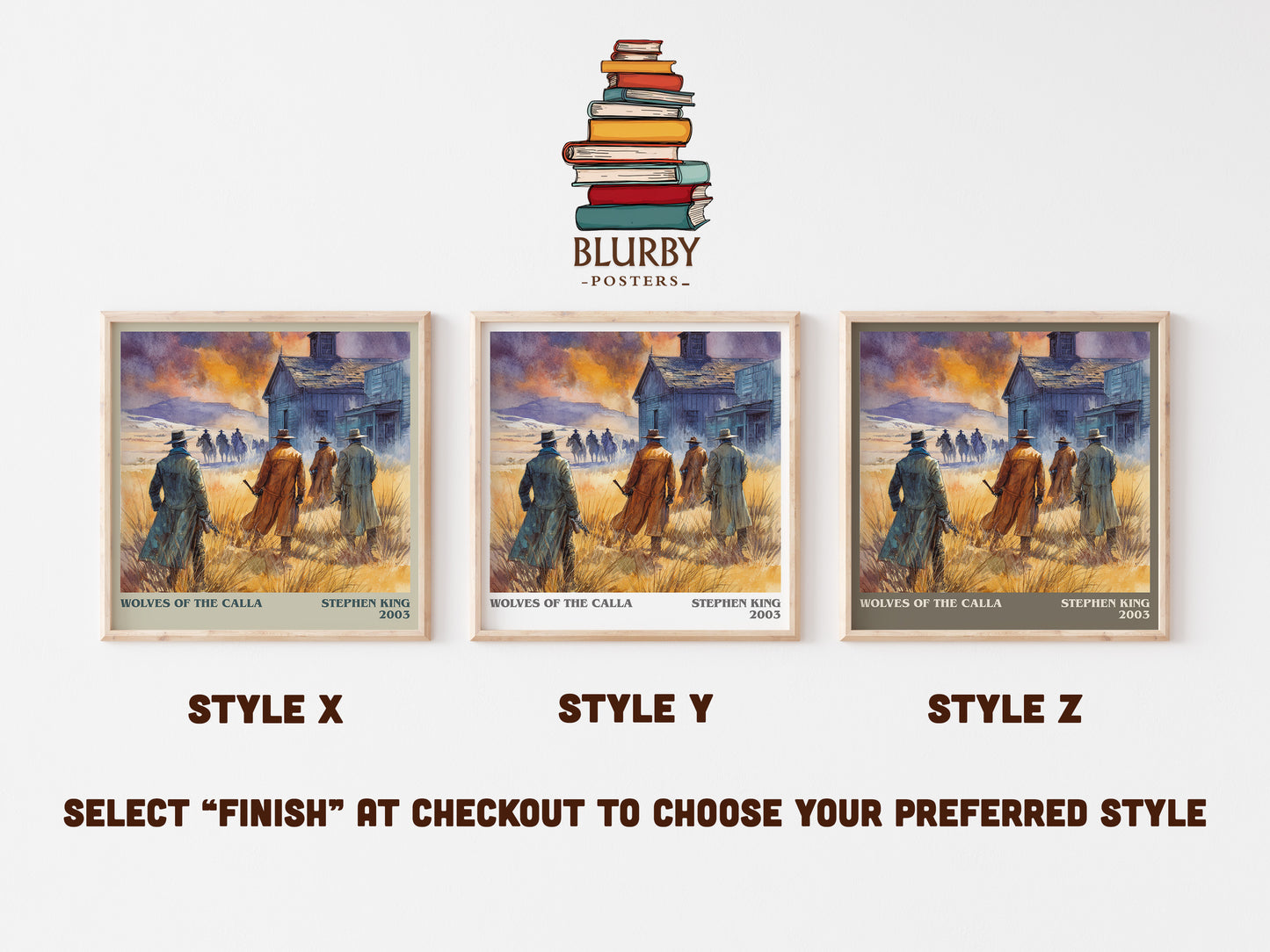 Wolves of the Calla literary art print colour and style options – Stephen King book art