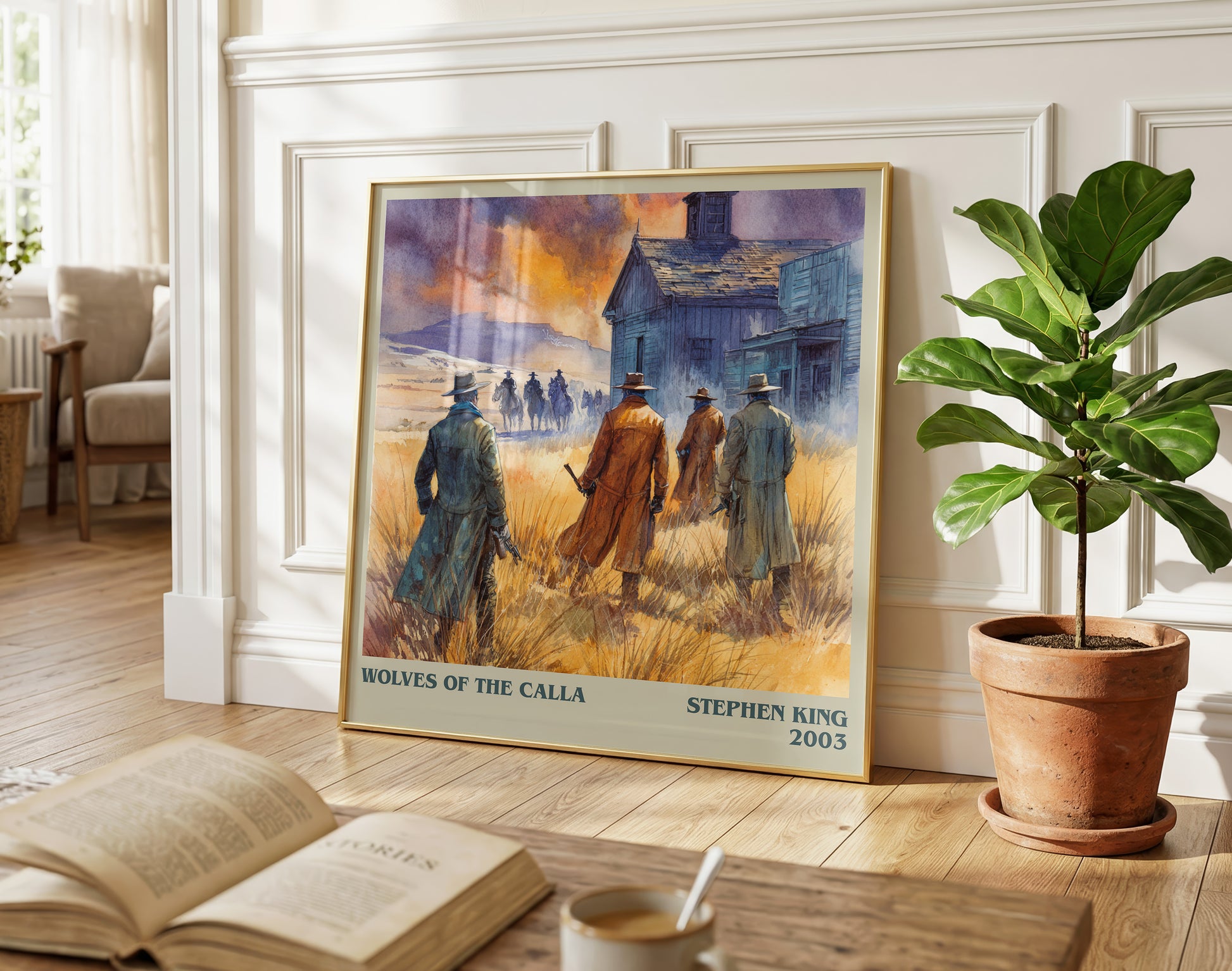 Wolves of the Calla literary poster paired in gallery wall – literary art prints
