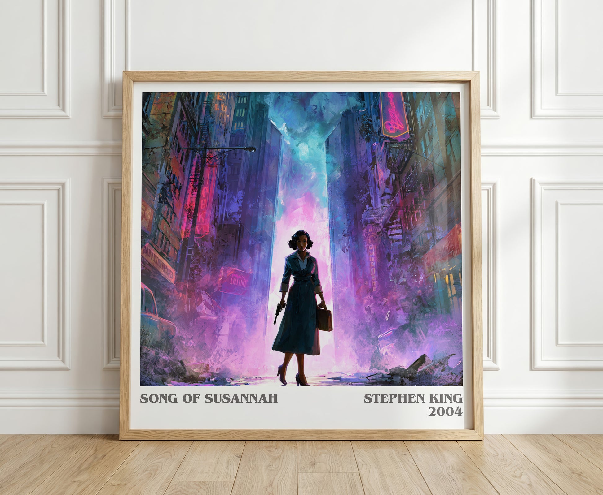 Song of Susannah literary print in frame leaning in hallway – fantasy wall art