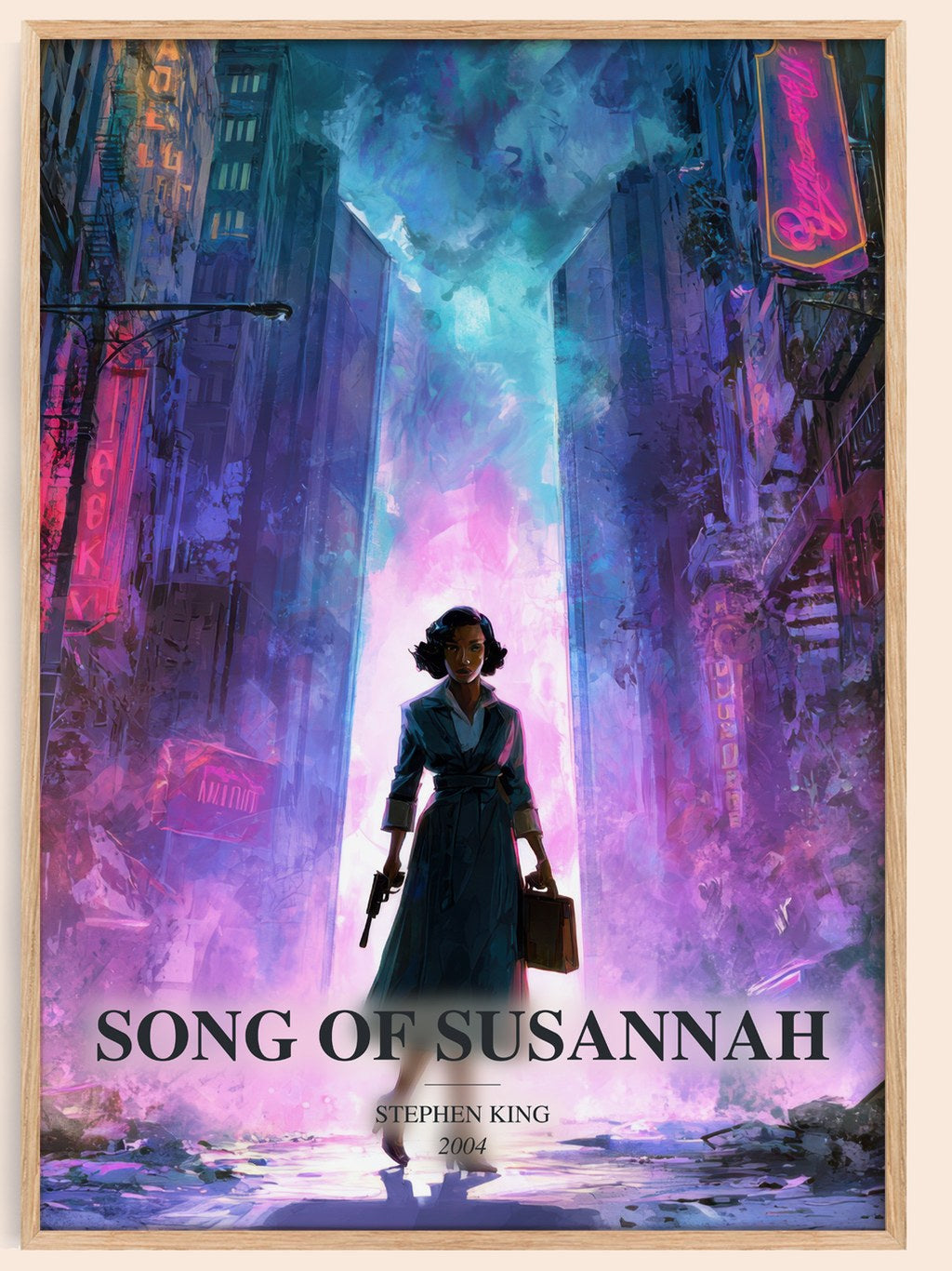 Song Of Susannah watercolour book poster by Stephen King – framed literary art print