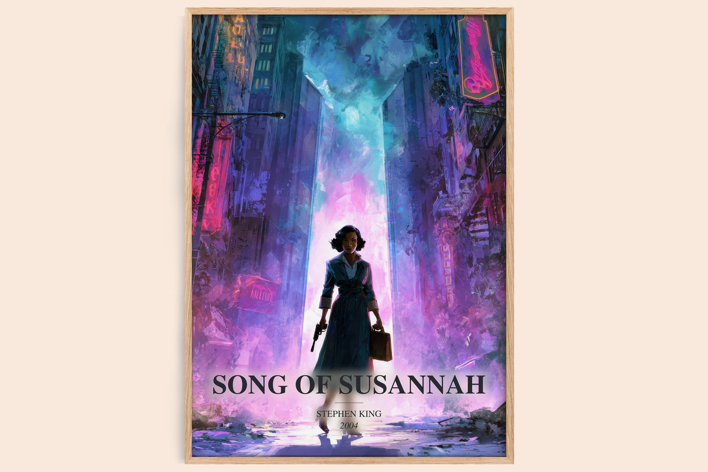 Song Of Susannah watercolour book poster by Stephen King – framed literary art print
